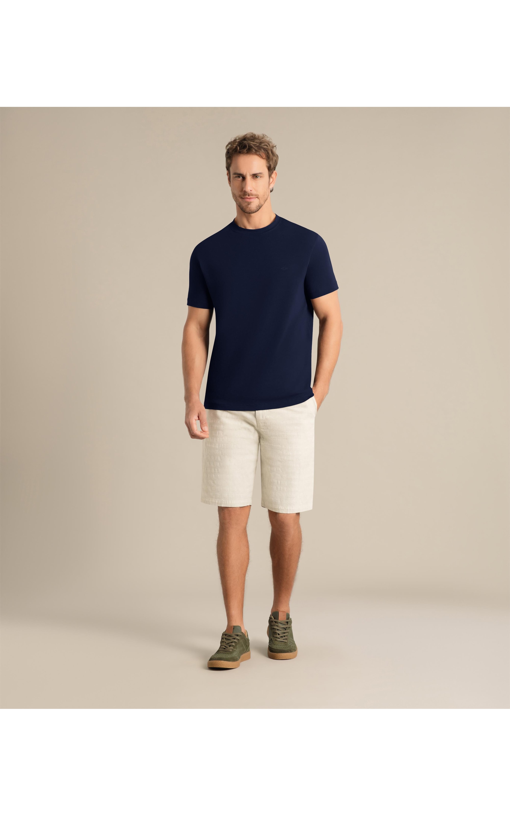 T-Shirt Basic Cotton Slim Mc Dark Navy