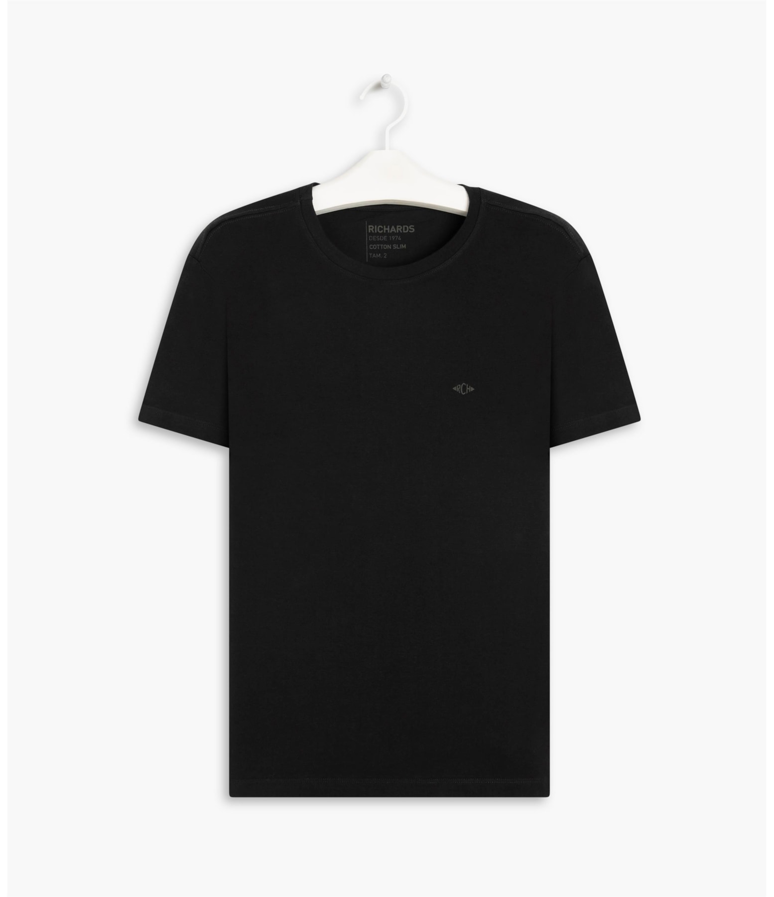 T-Shirt Basic Cotton Slim Mc Preto