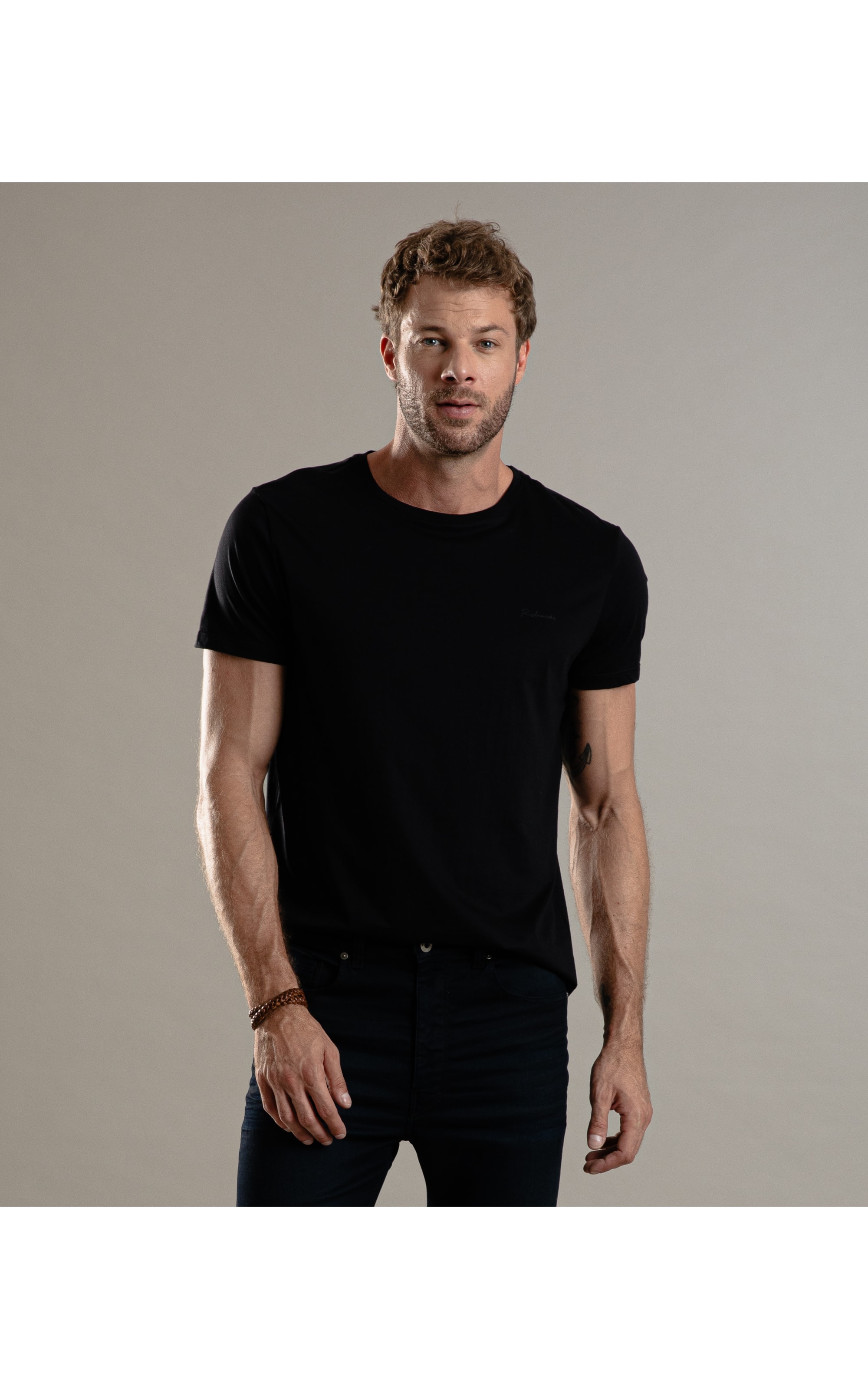 T-Shirt Basic Pima Mc Preto