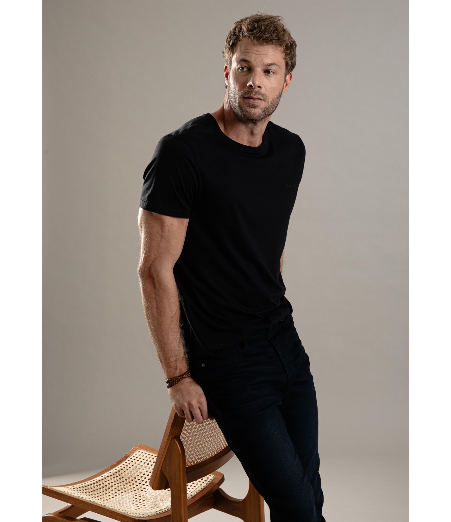 T-Shirt Basic Pima Mc Preto