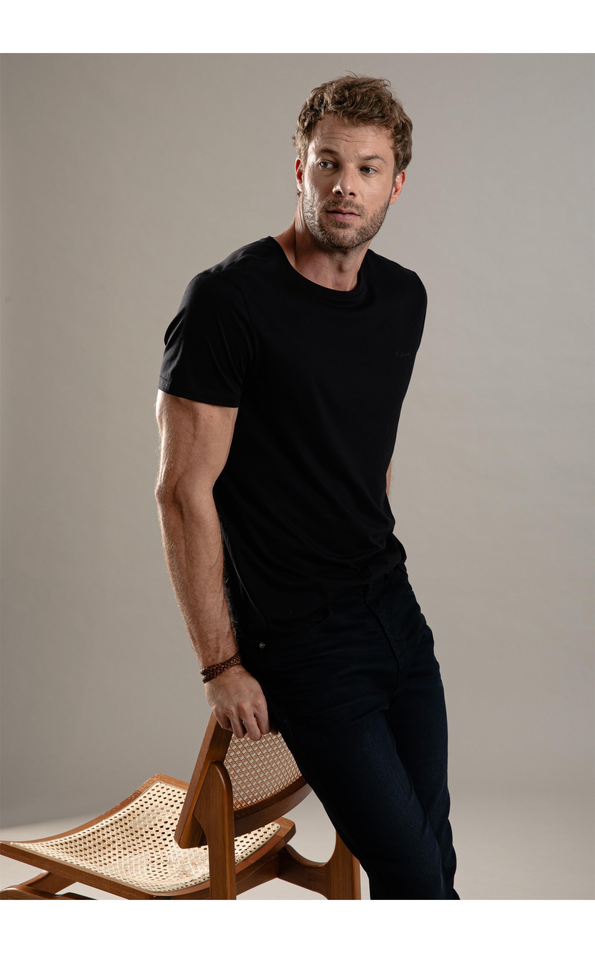 T-Shirt Basic Pima Mc Preto