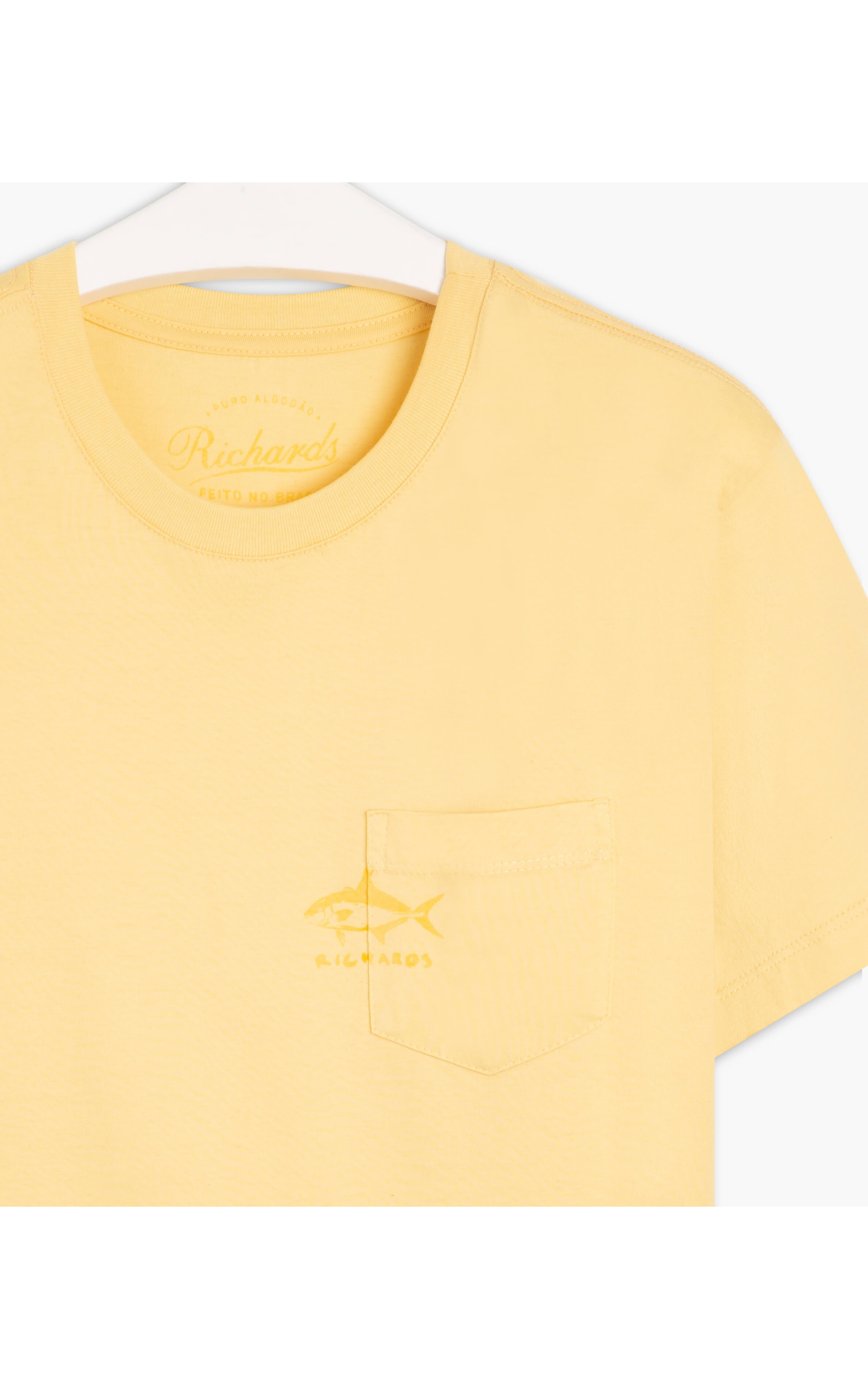 T-Shirt Bolso Peixe Mc Amarelo Claro