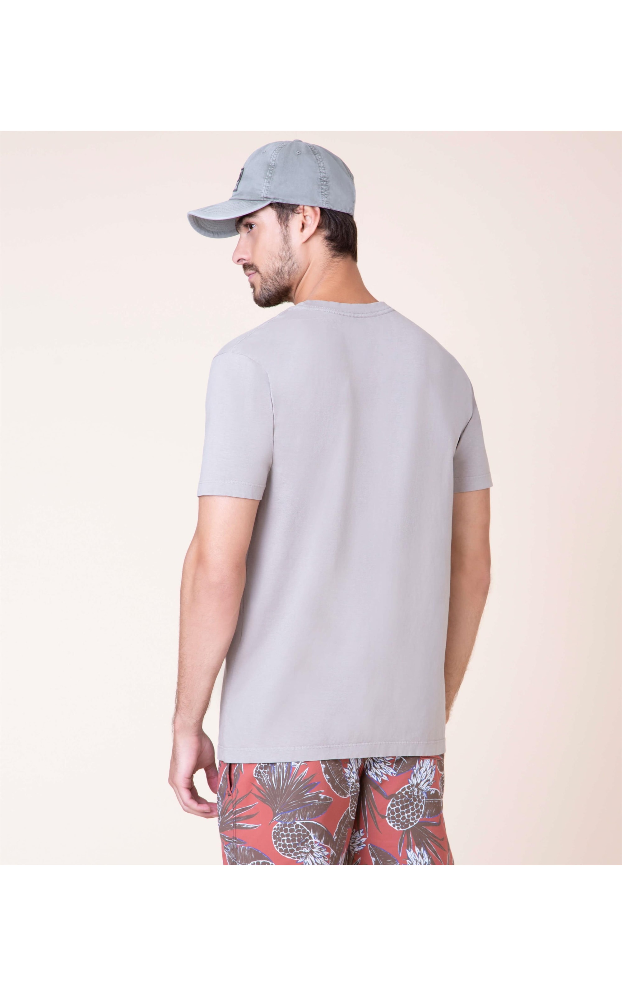 T-Shirt Bolso Peixe Mc Cinza Medio