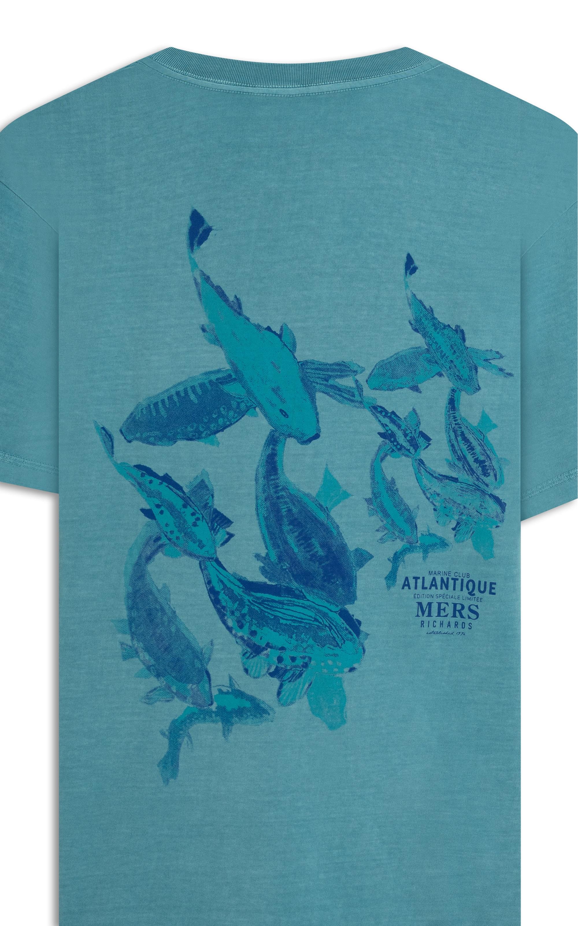 T-Shirt Cardume Washed Mc Bf Turquesa