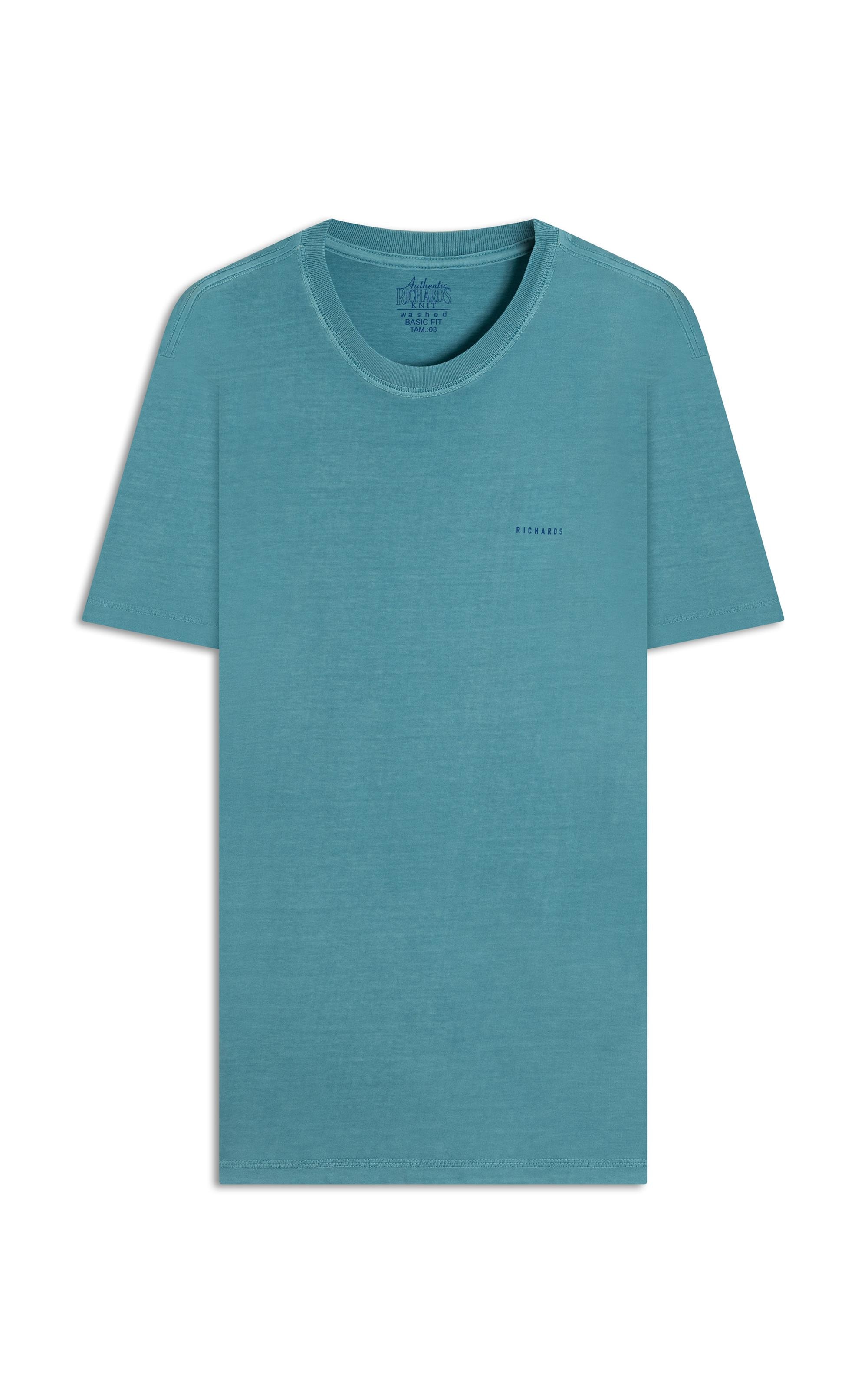 T-Shirt Cardume Washed Mc Bf Turquesa