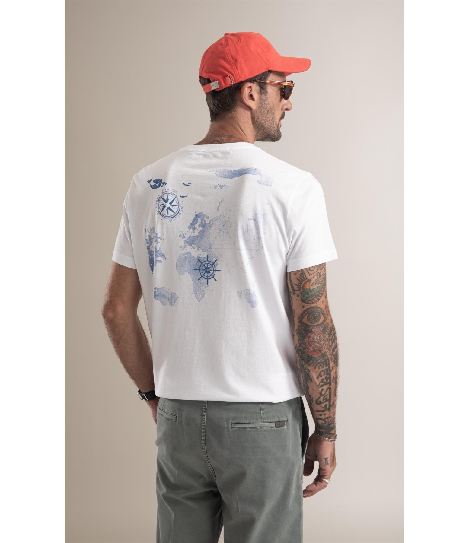 T-Shirt  Carta Nautica Branco