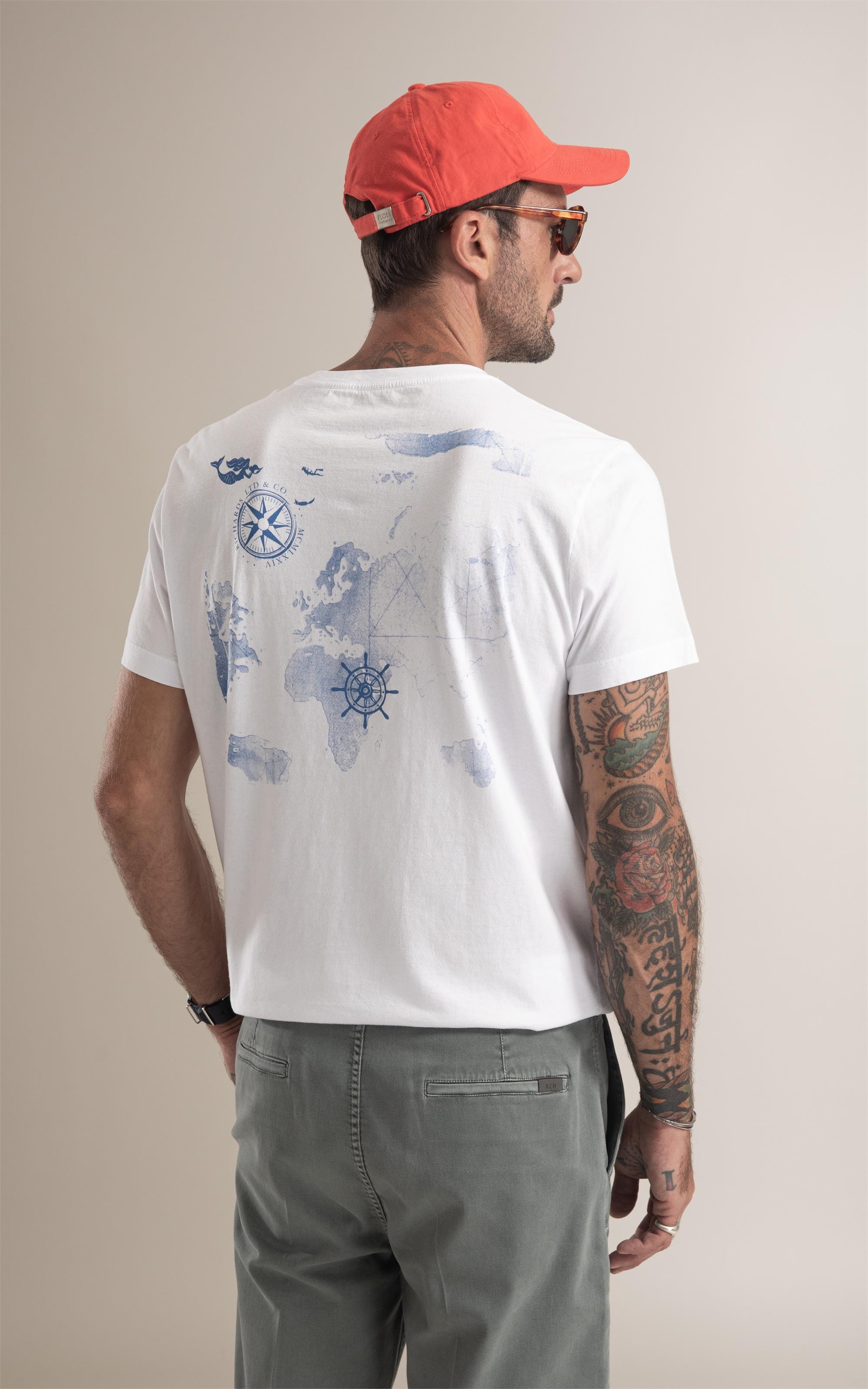 T-Shirt  Carta Nautica Branco
