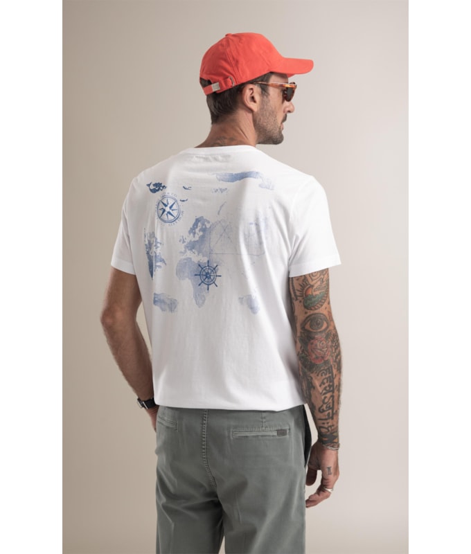 T-Shirt  Carta Nautica Branco