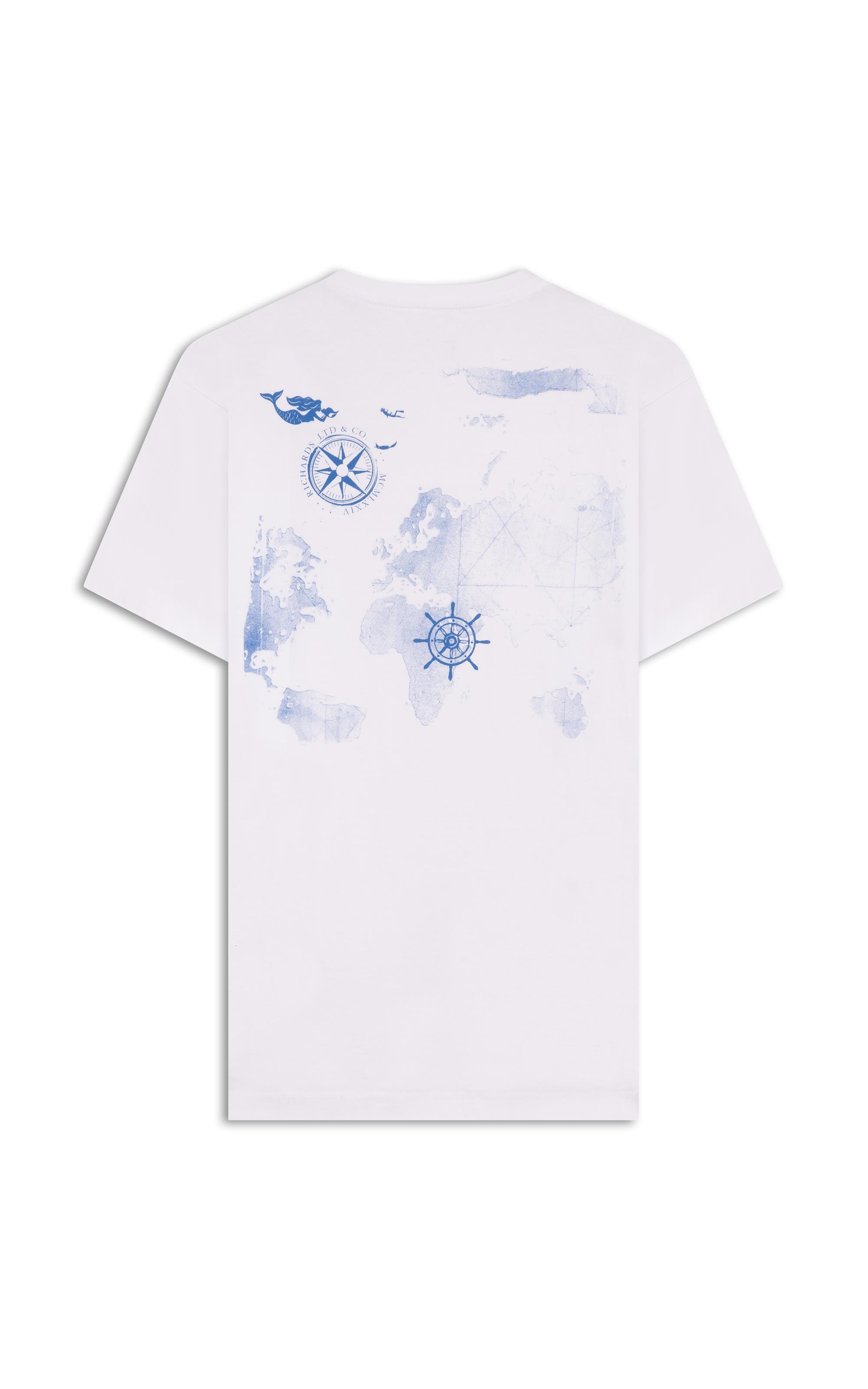 T-Shirt  Carta Nautica Branco
