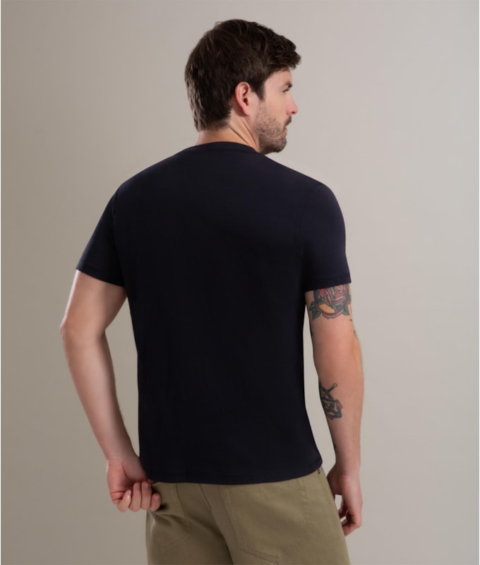 T-Shirt Casual Pima Dark Navy