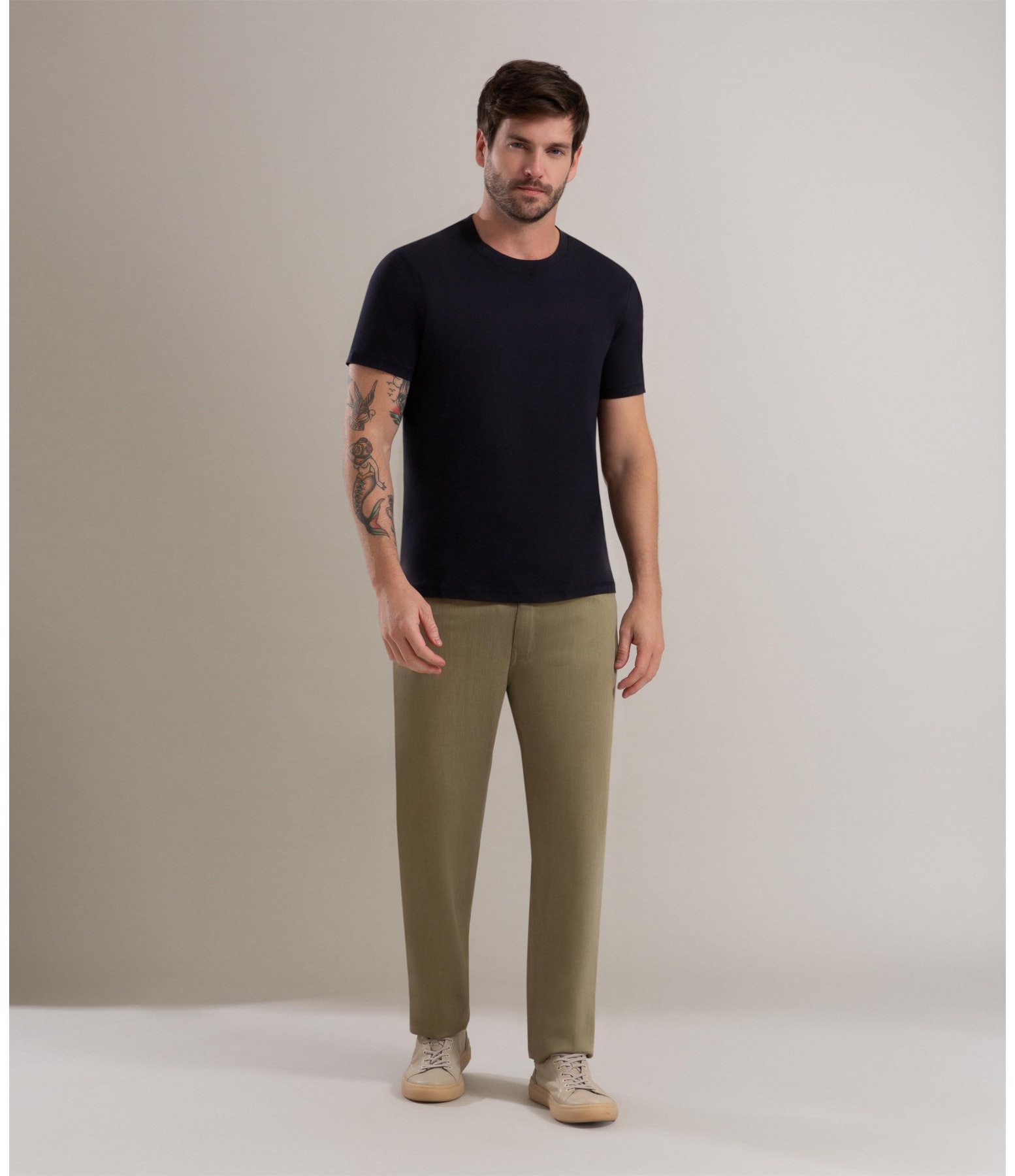 T-Shirt Casual Pima Dark Navy