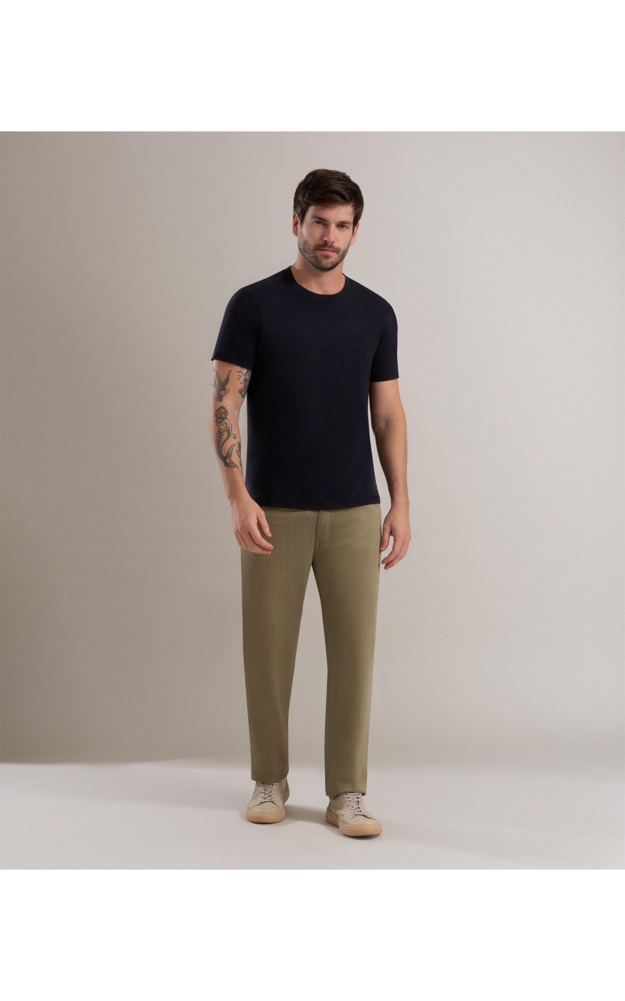 T-Shirt Casual Pima Dark Navy