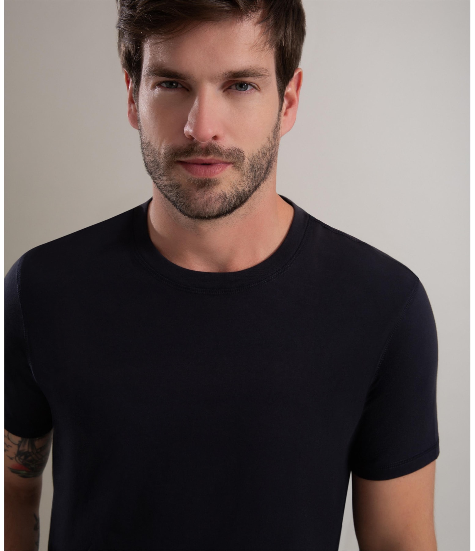 T-Shirt Casual Pima Dark Navy