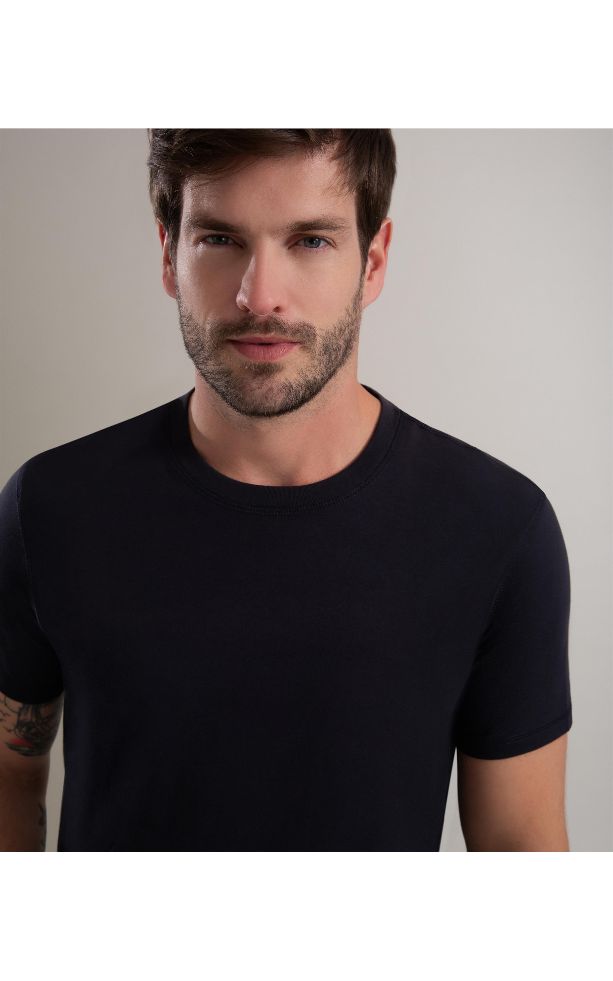 T-Shirt Casual Pima Dark Navy