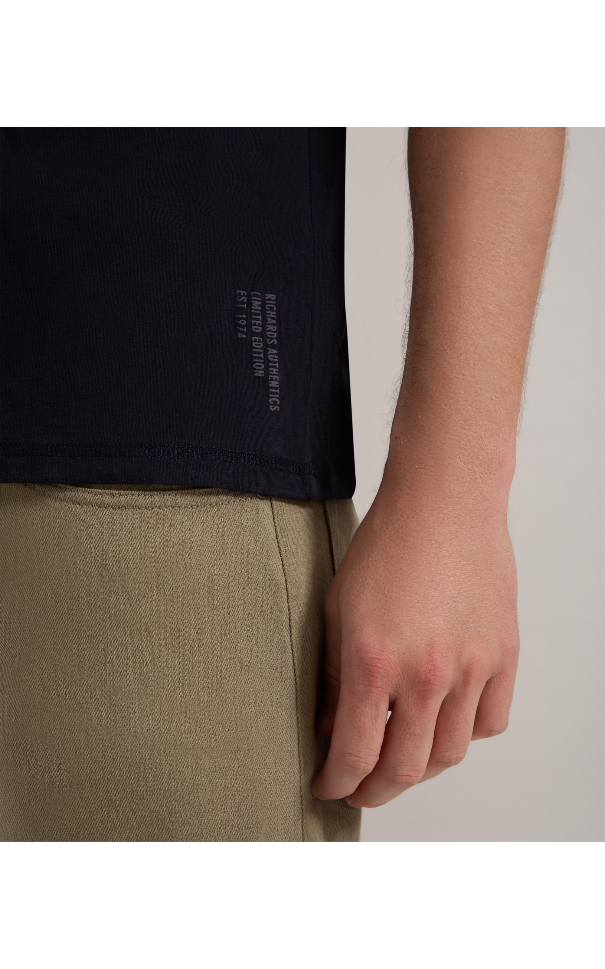 T-Shirt Casual Pima Dark Navy