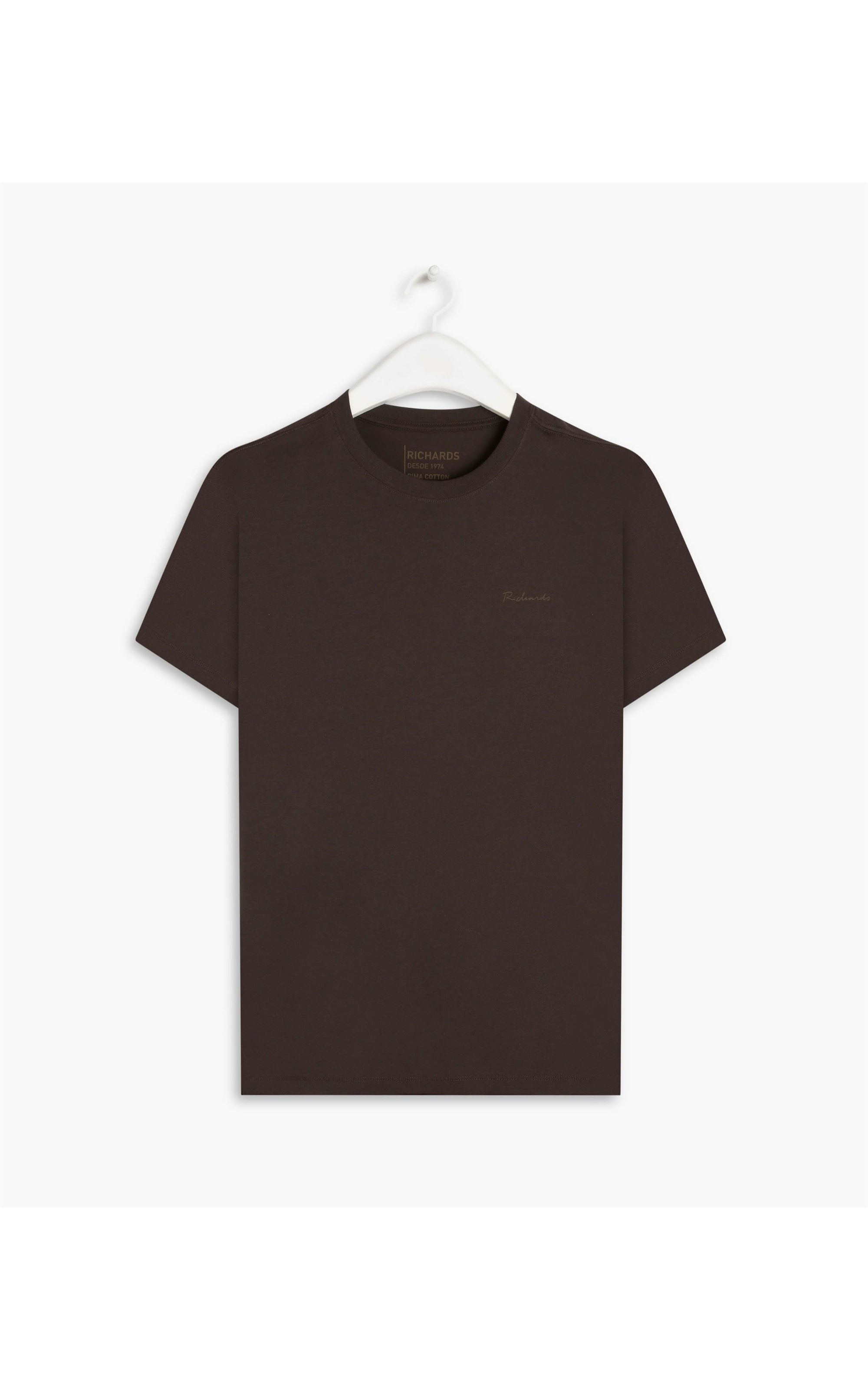 T-Shirt Casual Pima Mc Dark Brown
