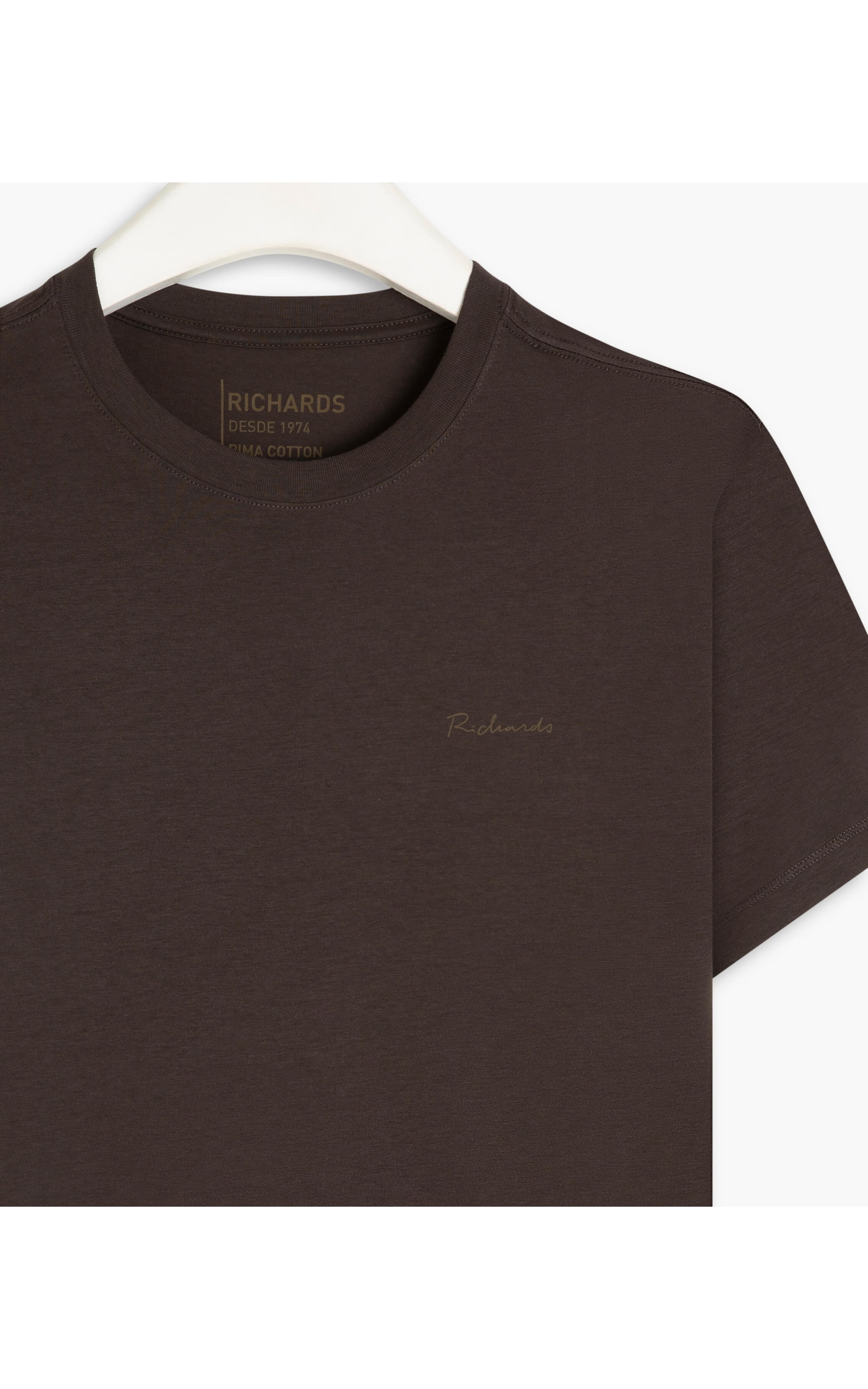 T-Shirt Casual Pima Mc Dark Brown