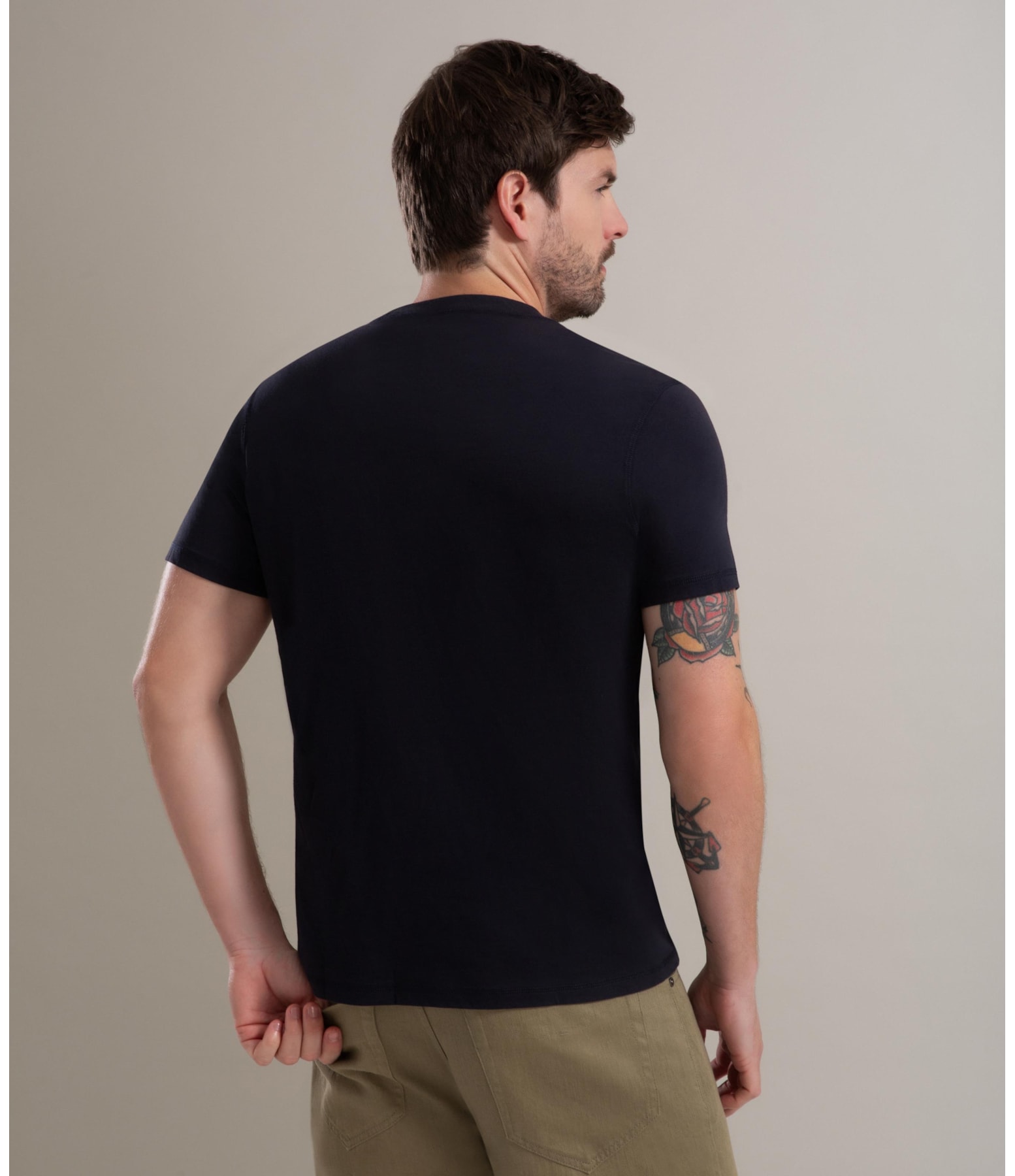 T-Shirt Casual Pima Mc Dark Navy