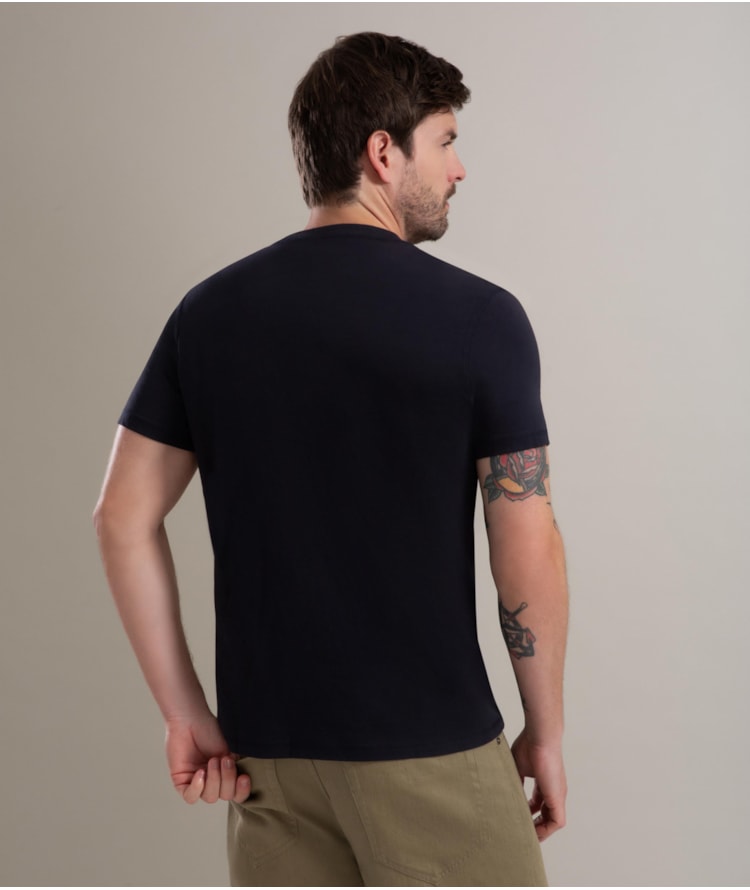 T-Shirt Casual Pima Mc Dark Navy