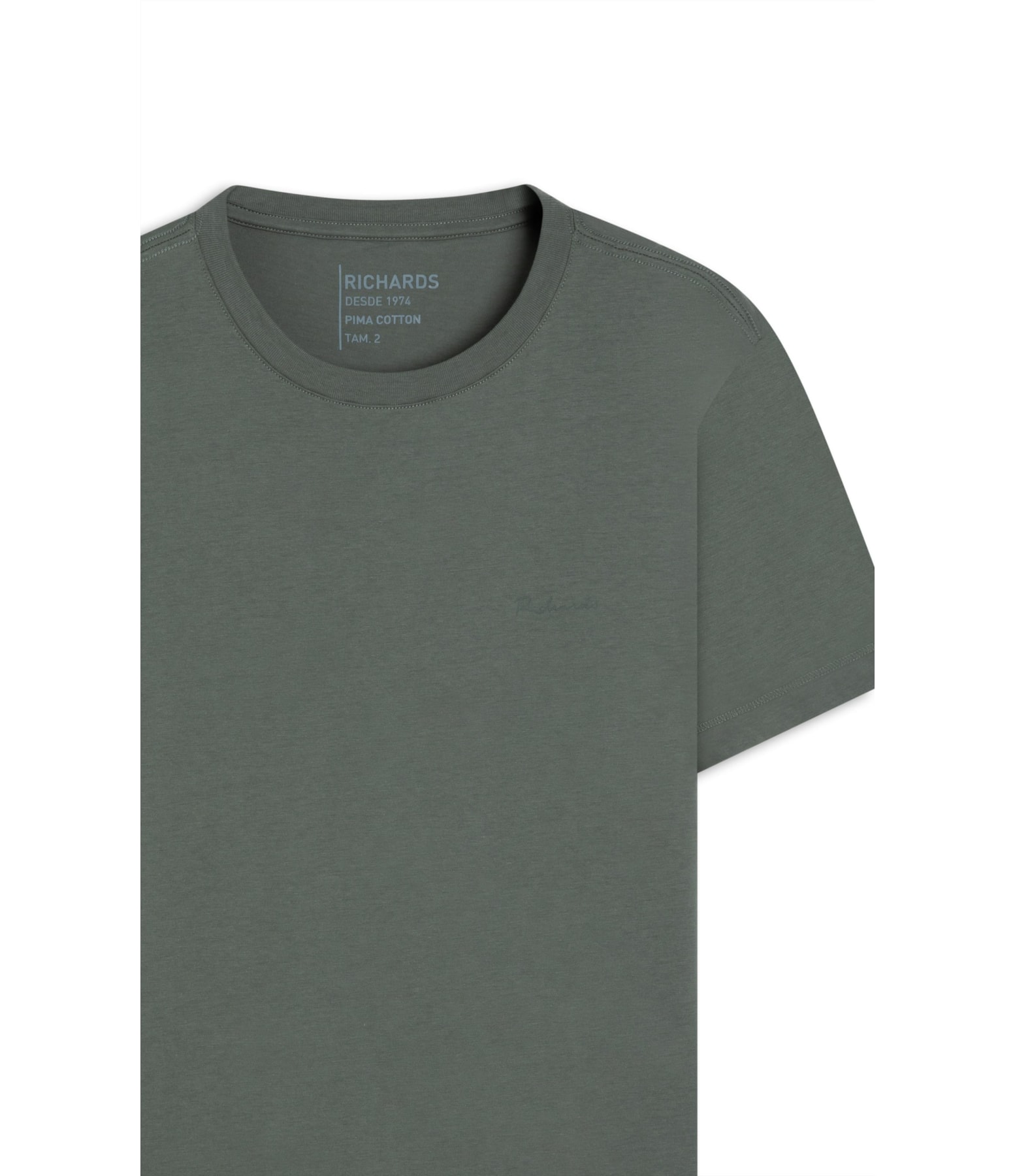 T-Shirt Casual Pima Mc Verde Army