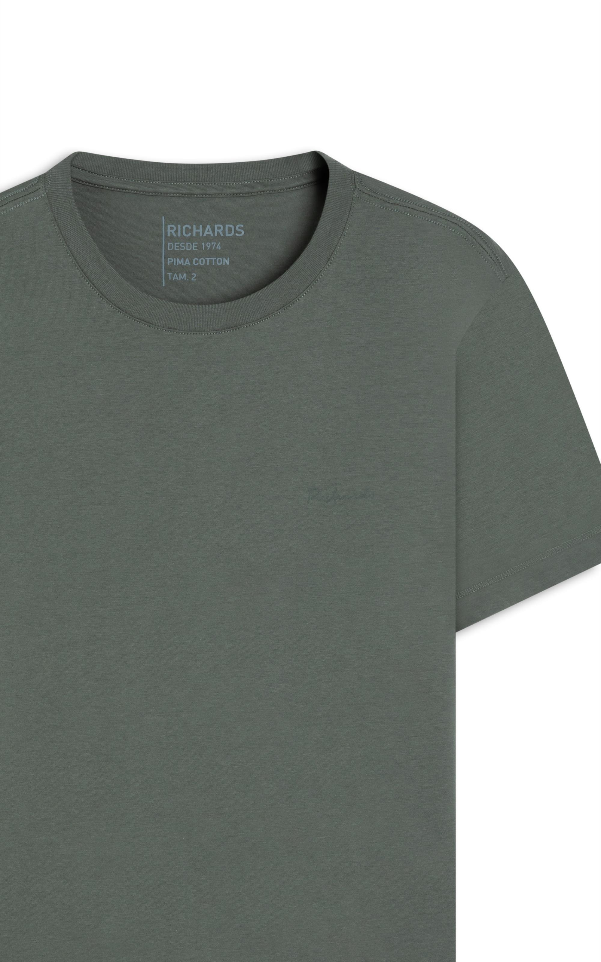 T-Shirt Casual Pima Mc Verde Army