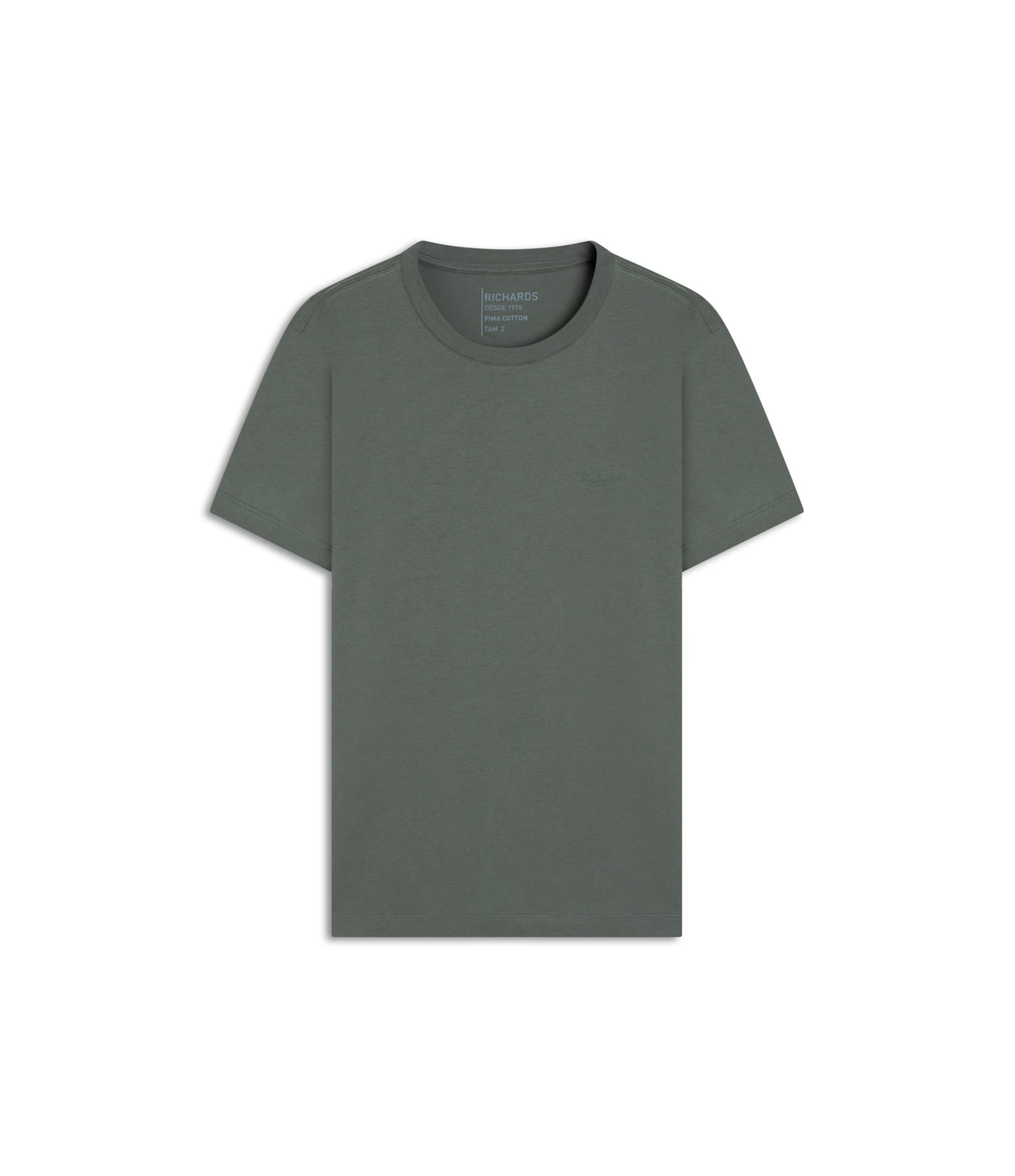 T-Shirt Casual Pima Mc Verde Army