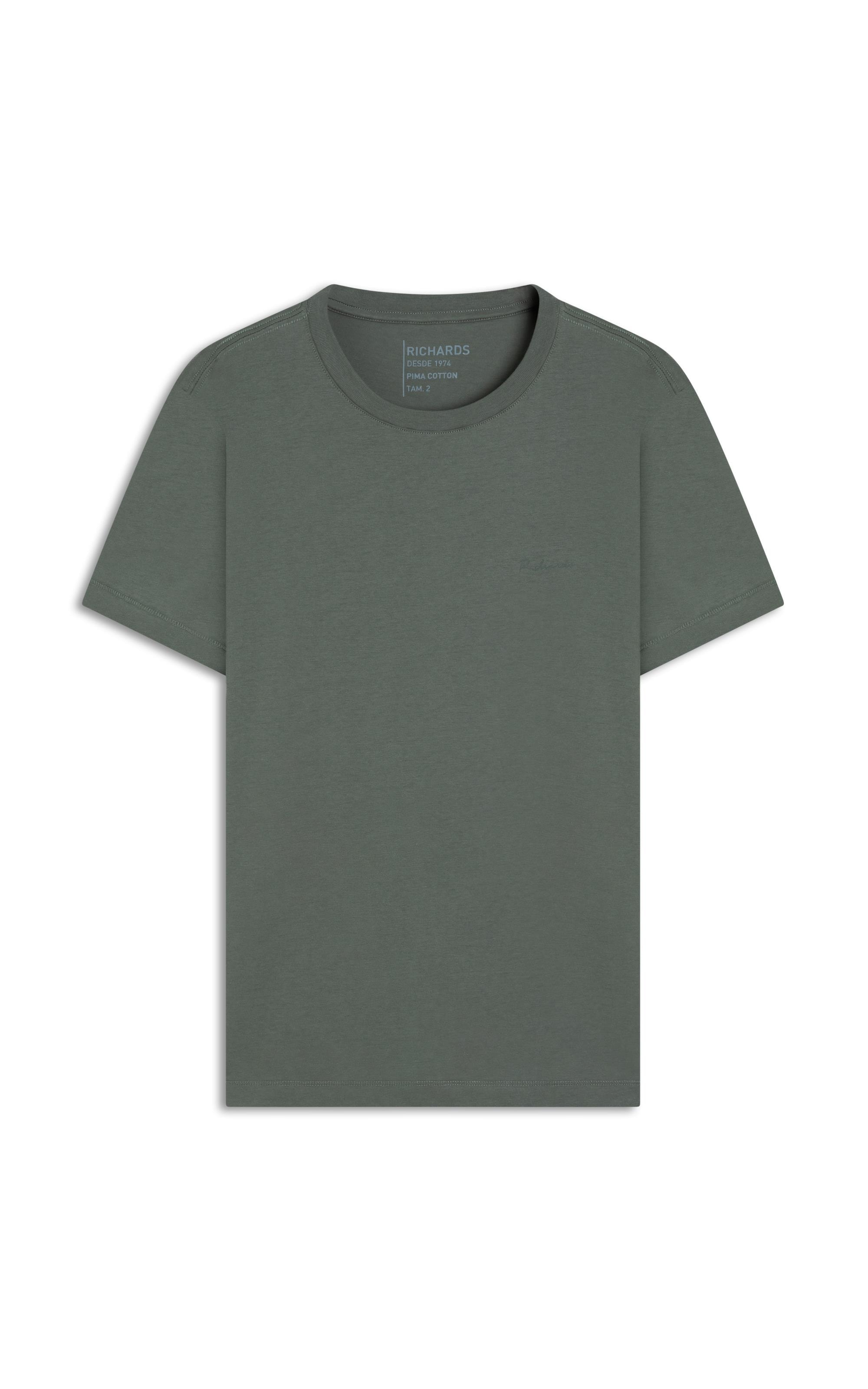 T-Shirt Casual Pima Mc Verde Army