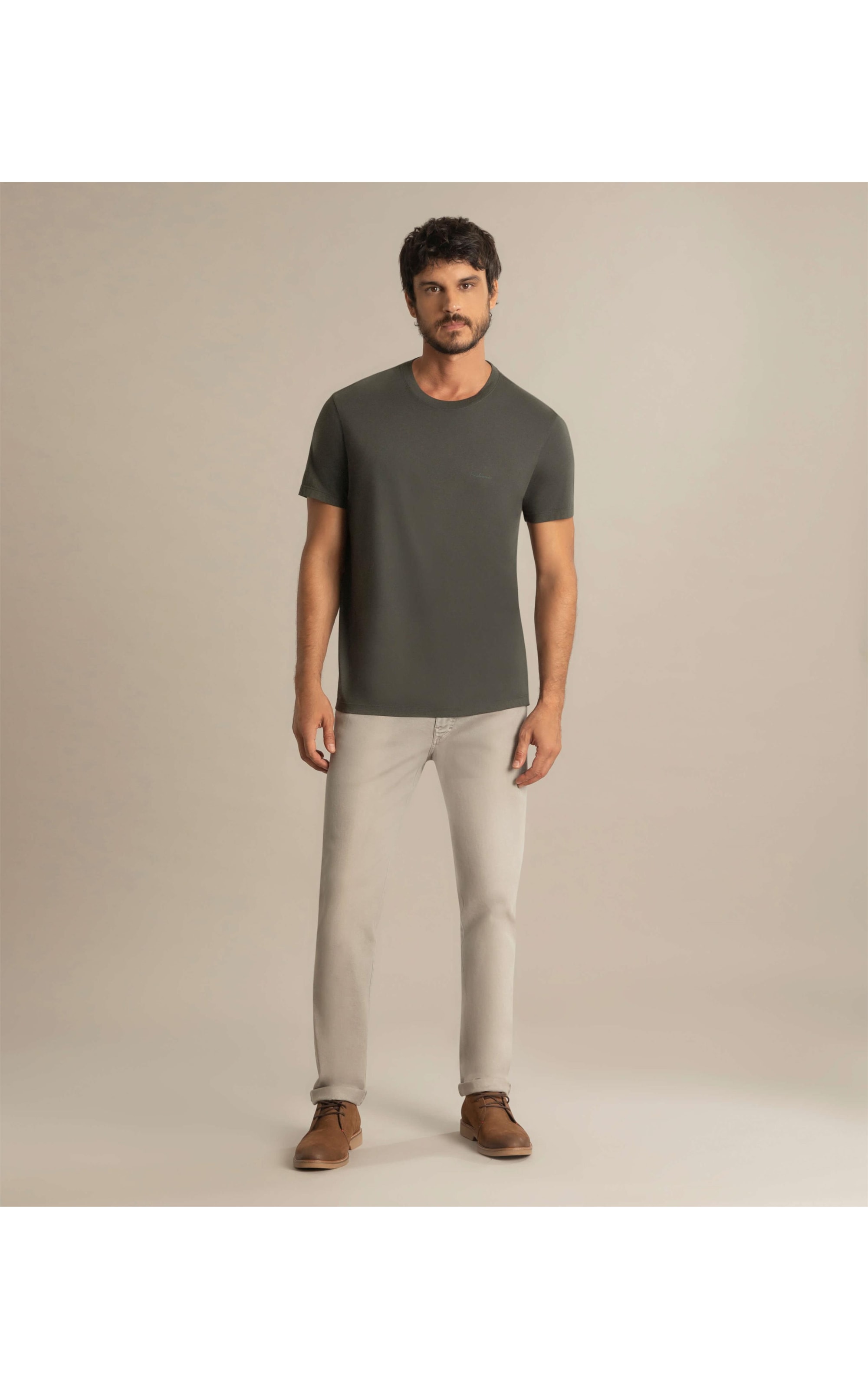 T-Shirt Casual Pima Mc Verde Militar