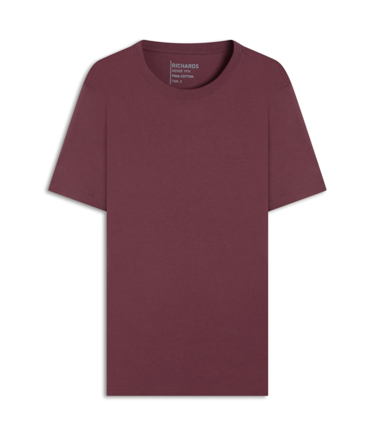 T-Shirt Casual Pima Mc Vinho