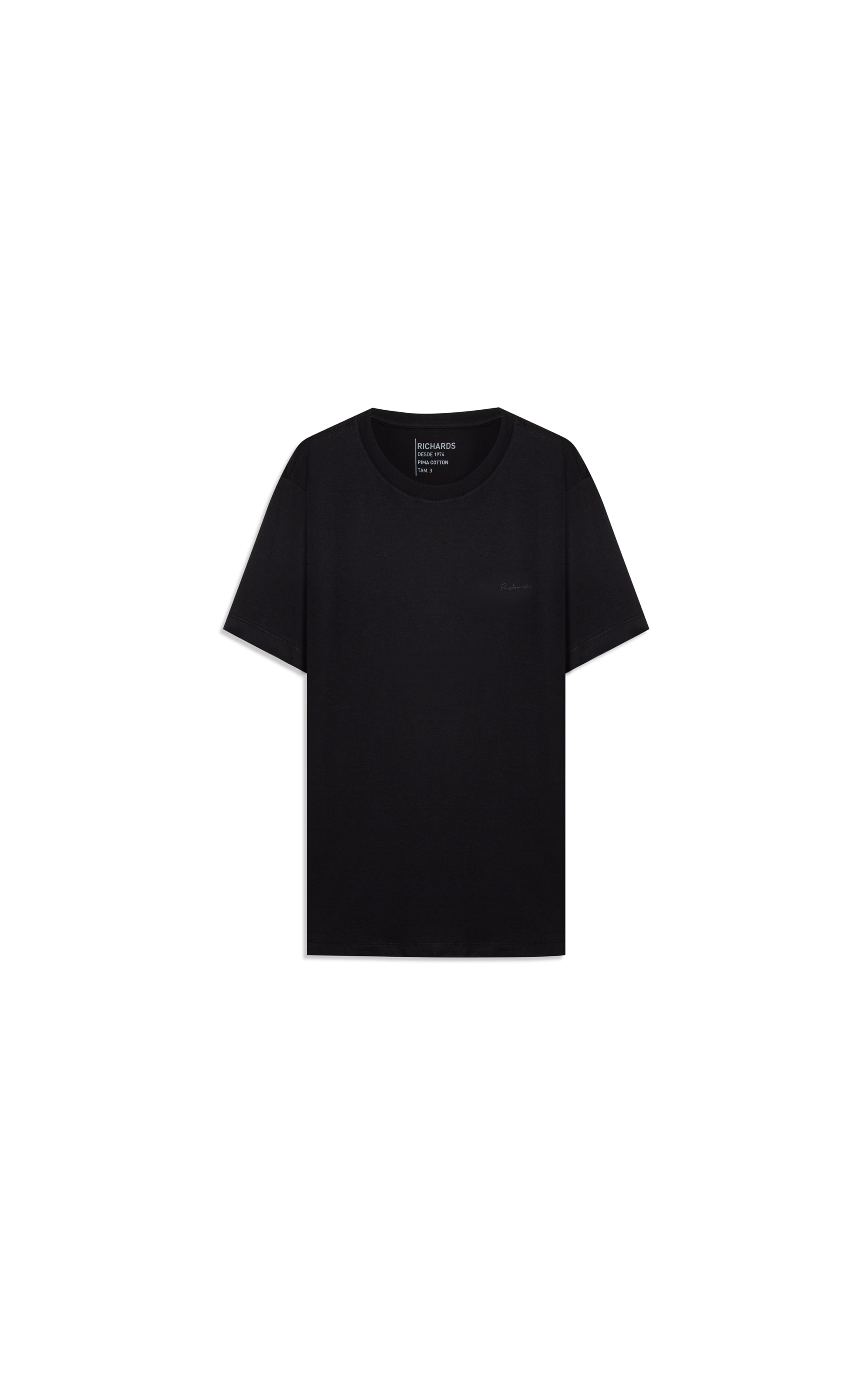 T-Shirt Casual Pima Preto