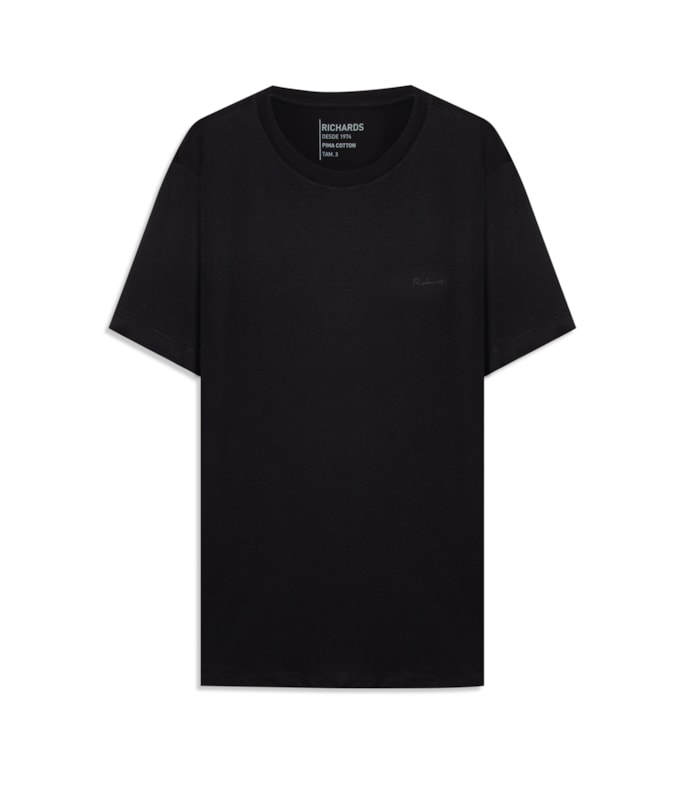 T-Shirt Casual Pima Preto
