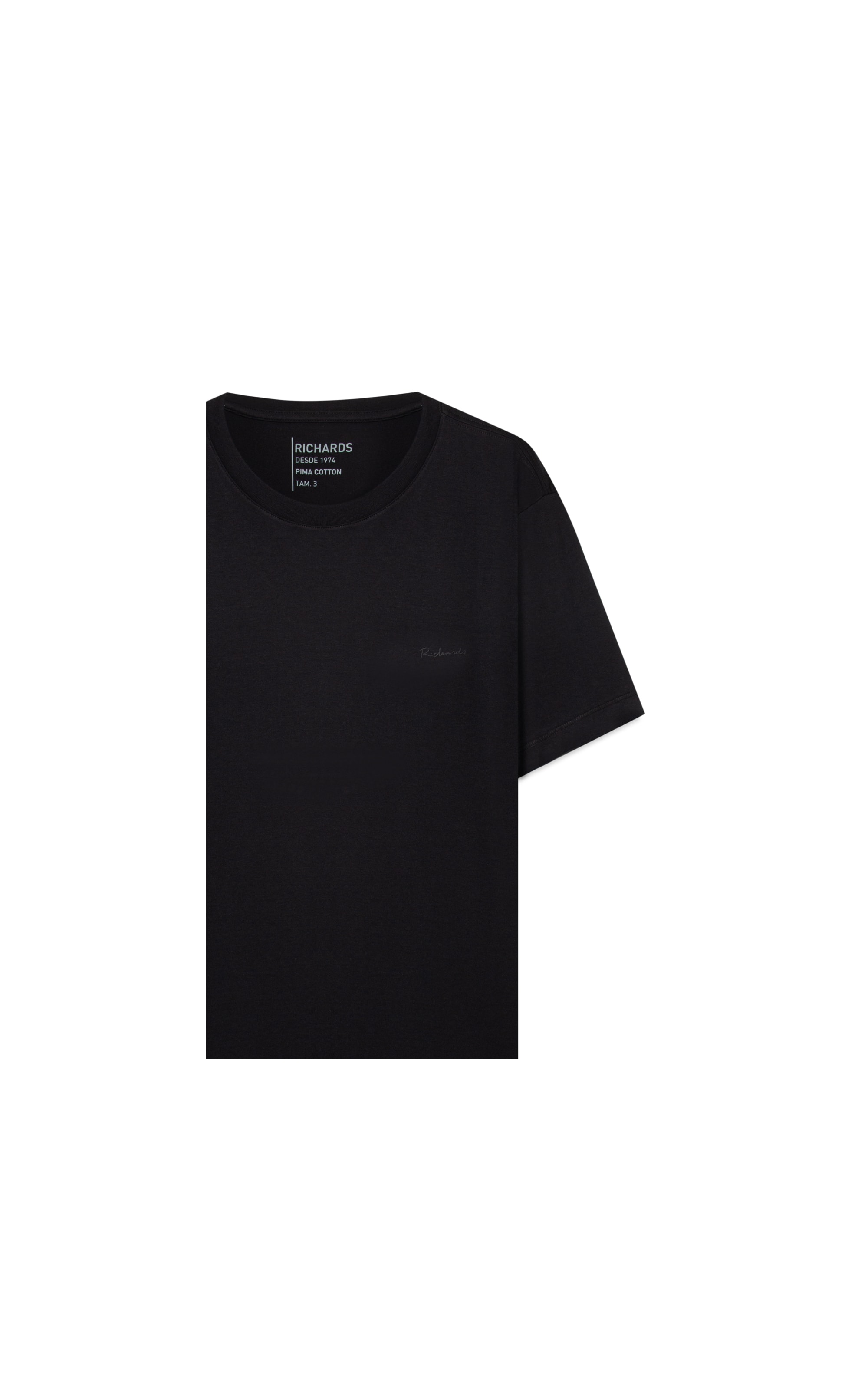 T-Shirt Casual Pima Preto