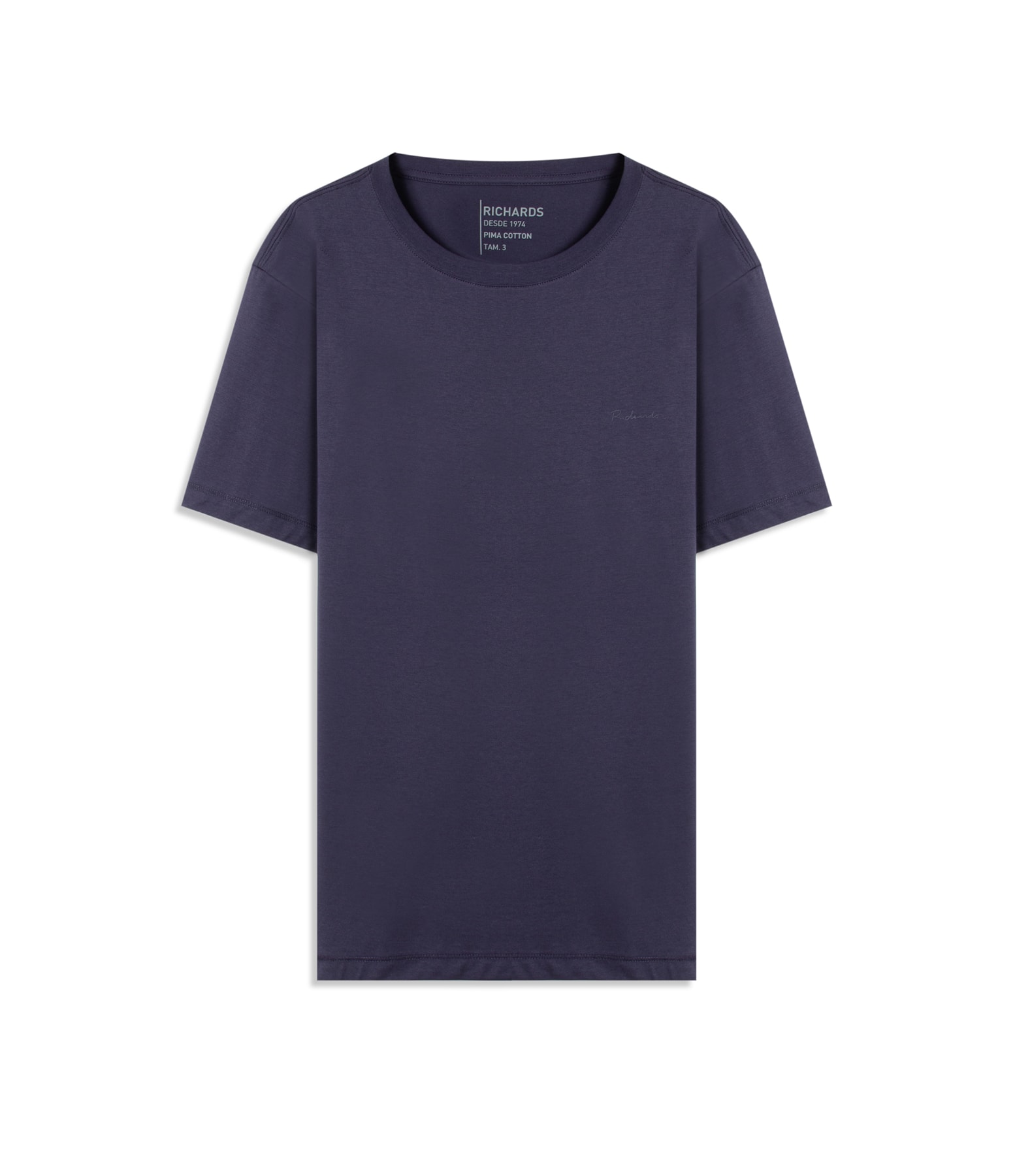T-Shirt Casual Pima Purple Blue