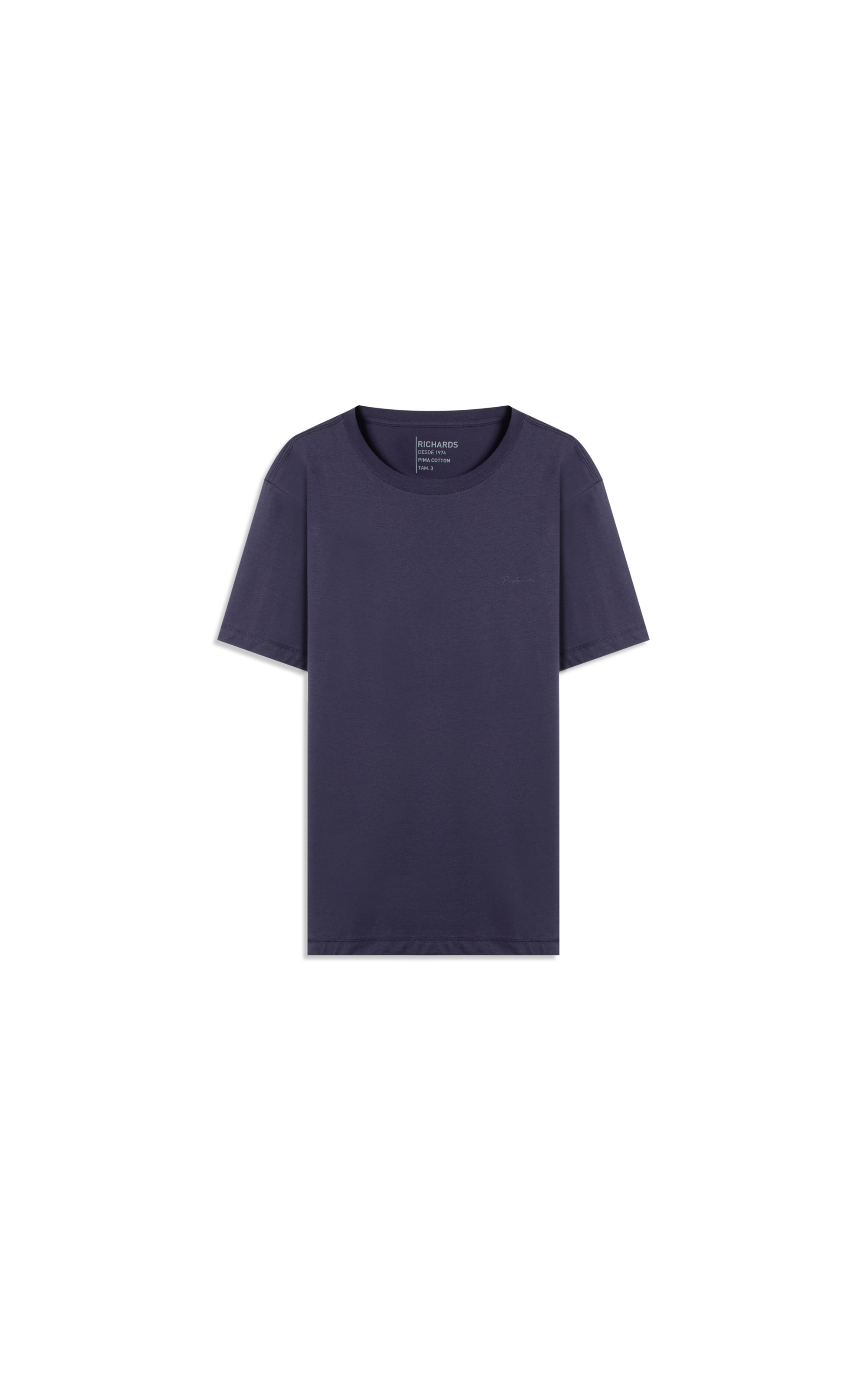 T-Shirt Casual Pima Purple Blue