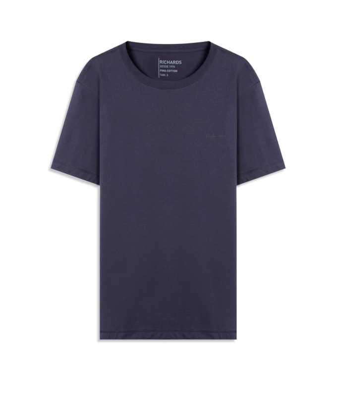 T-Shirt Casual Pima Purple Blue
