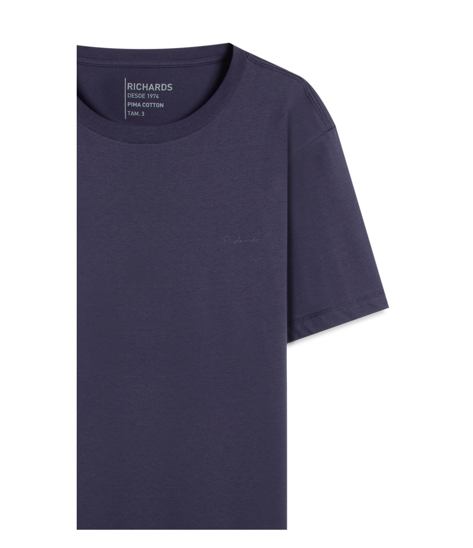 T-Shirt Casual Pima Purple Blue