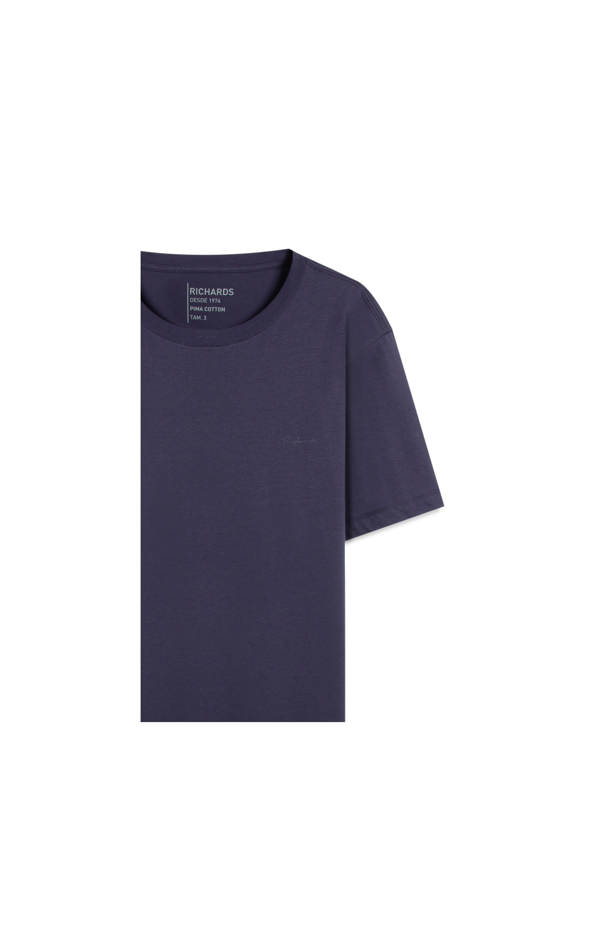 T-Shirt Casual Pima Purple Blue