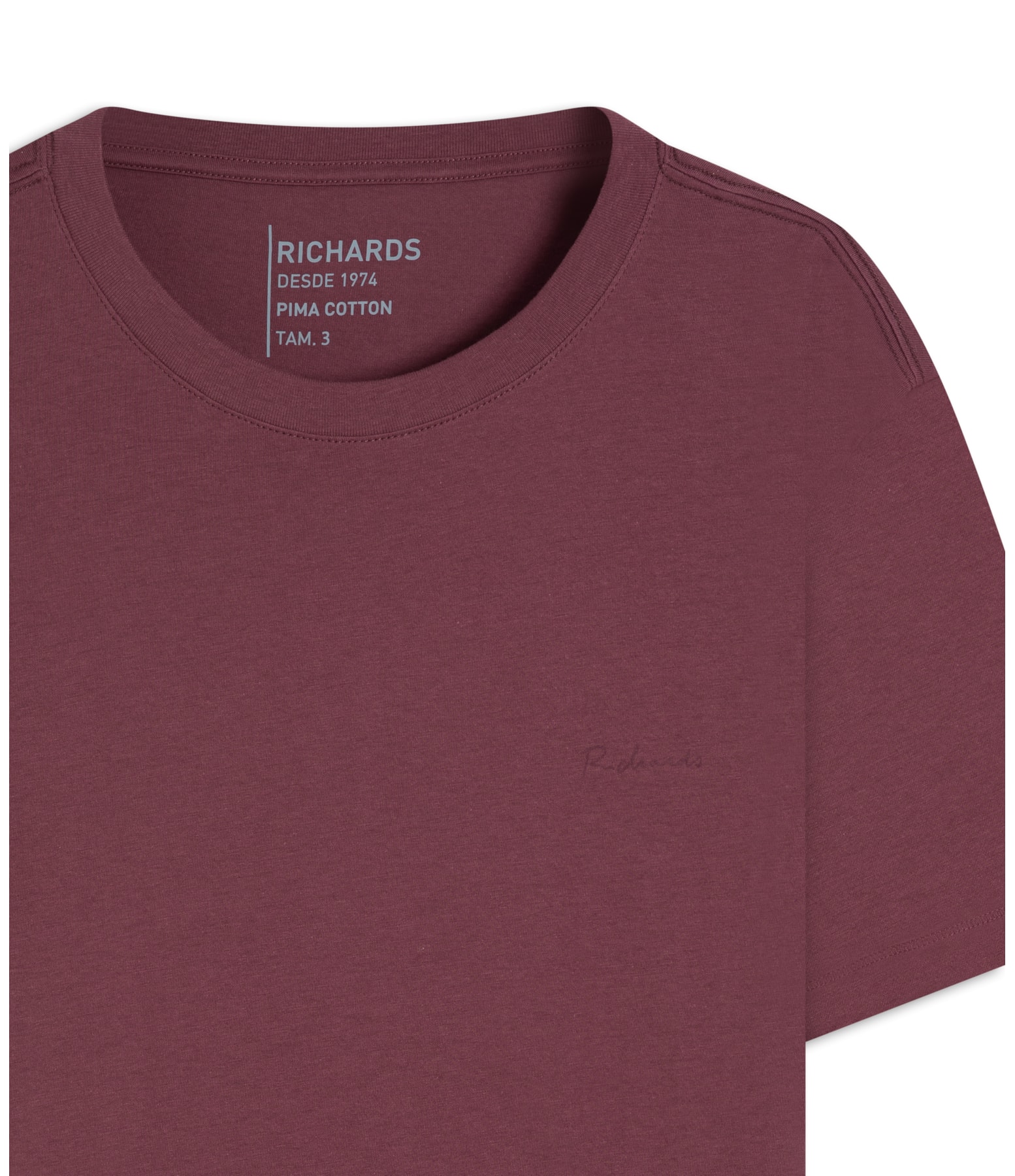 T-Shirt Casual Pima Vinho