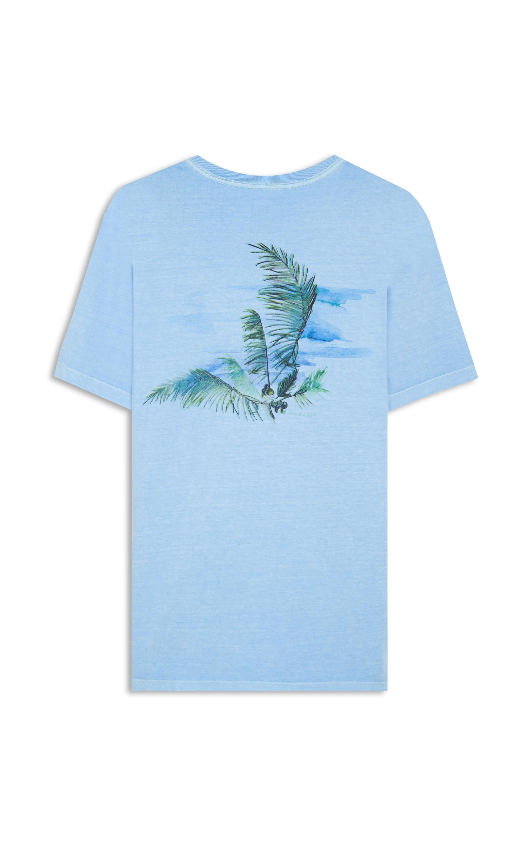 T-Shirt Coqueiral Washed Mc Bf Azul Seco