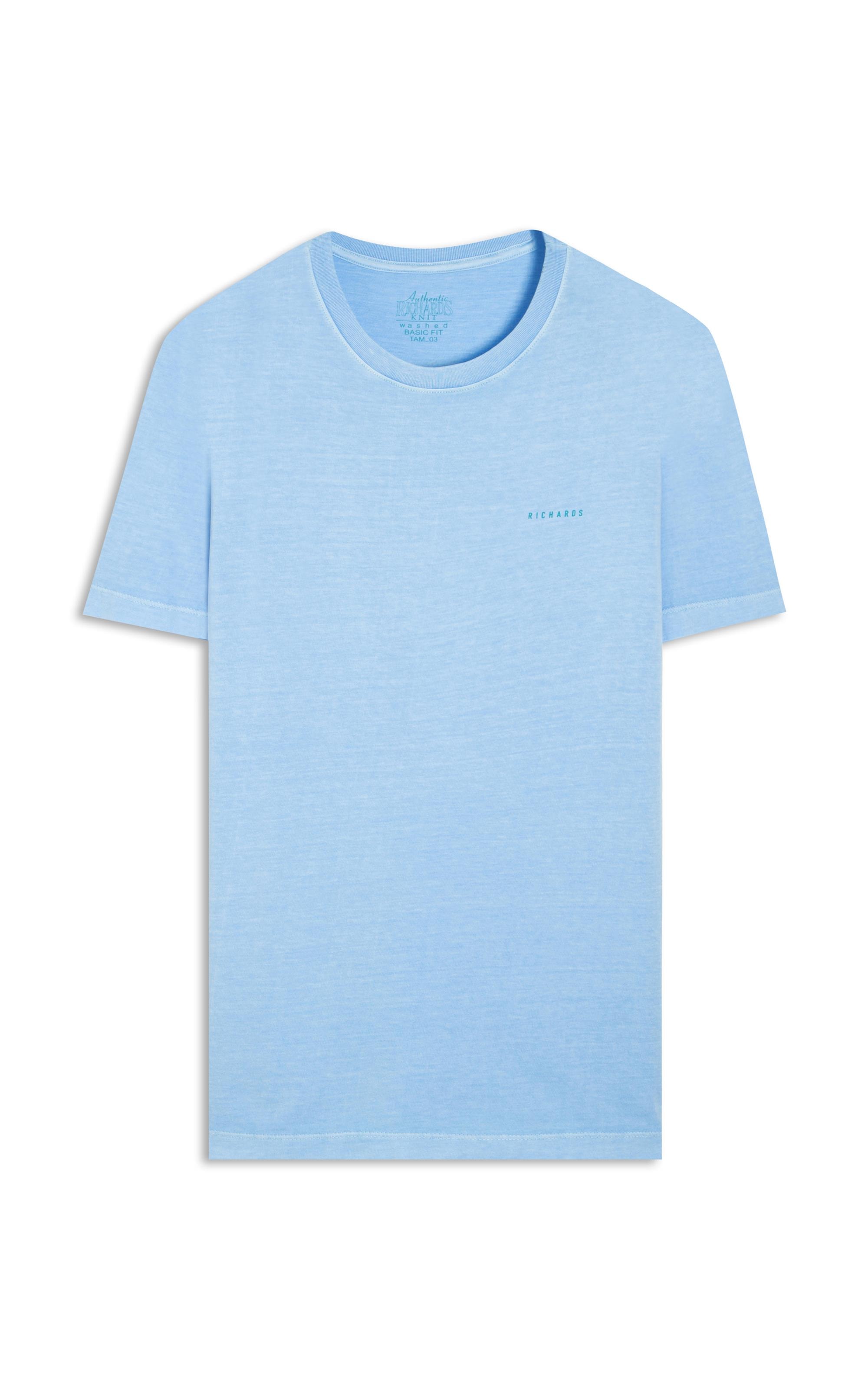 T-Shirt Coqueiral Washed Mc Bf Azul Seco