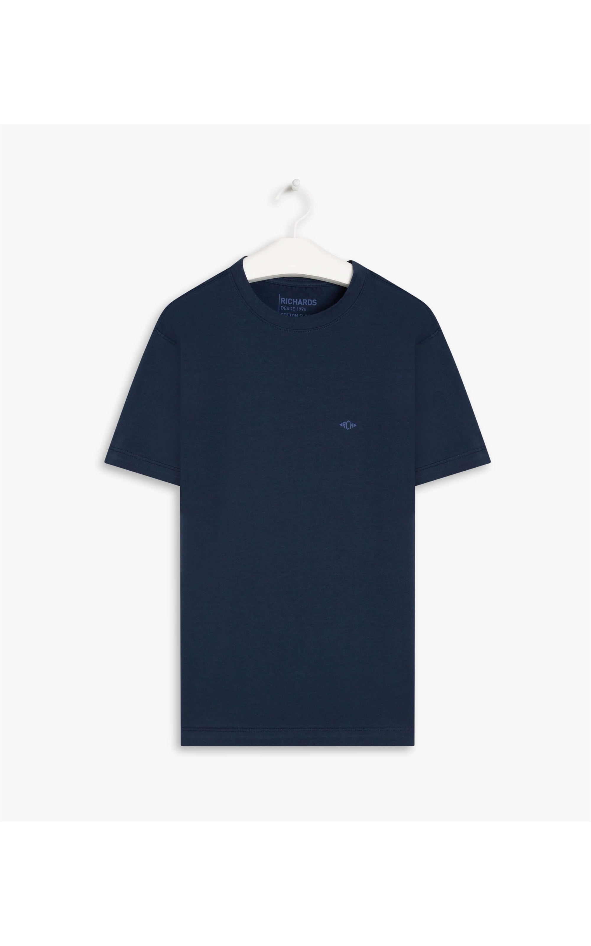 T-Shirt Cotton Slim Basic Dark Navy