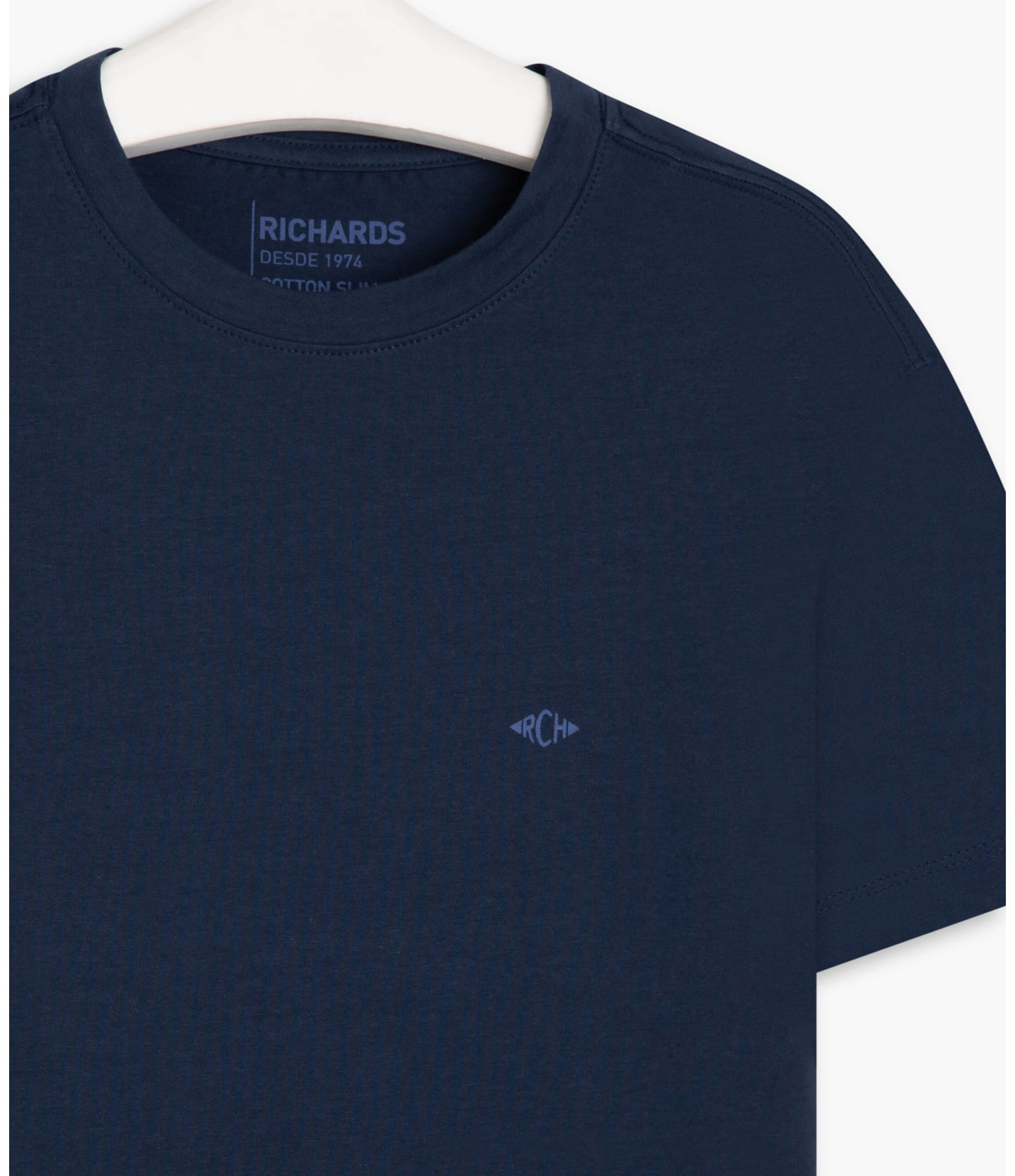 T-Shirt Cotton Slim Basic Dark Navy