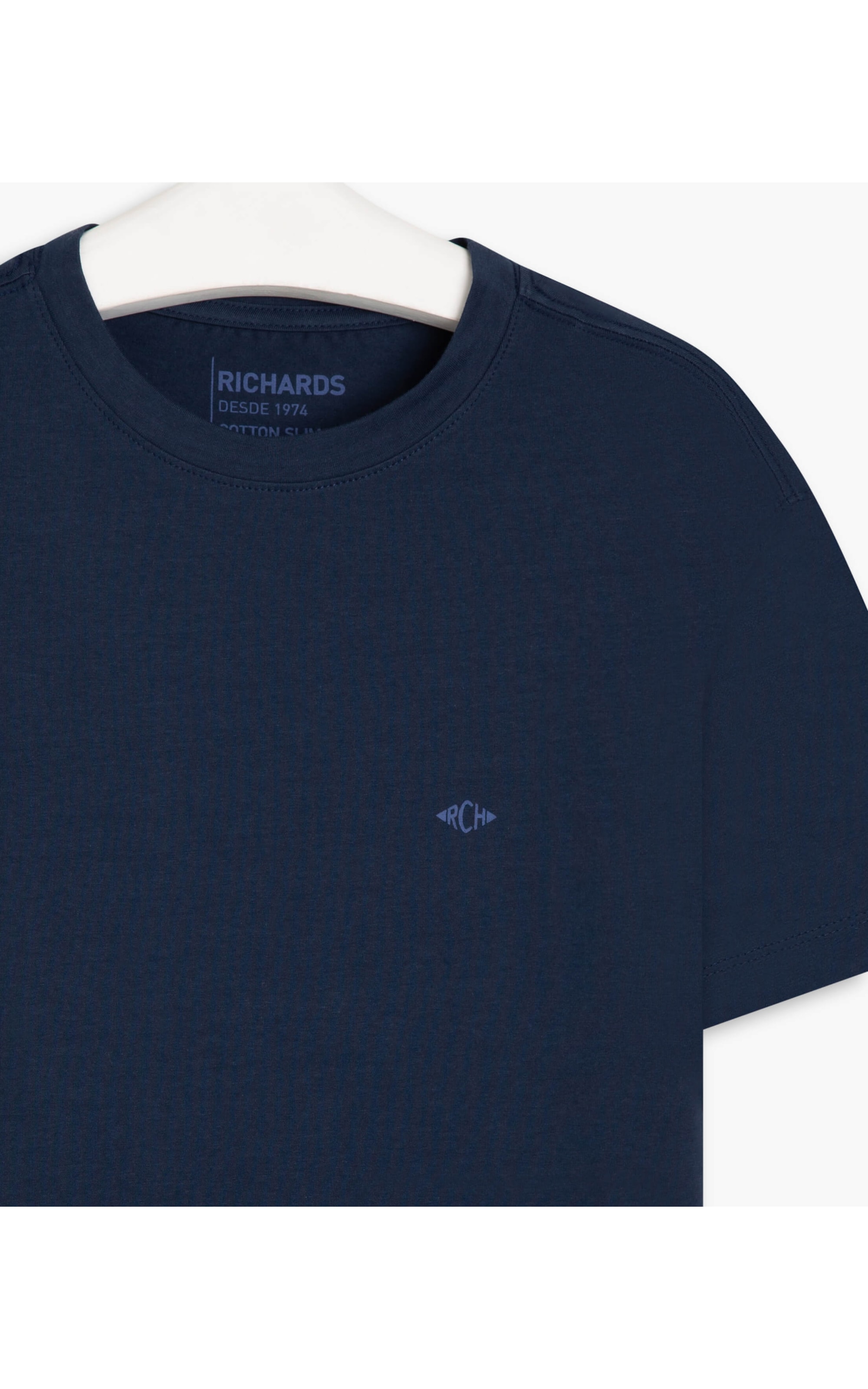 T-Shirt Cotton Slim Basic Dark Navy