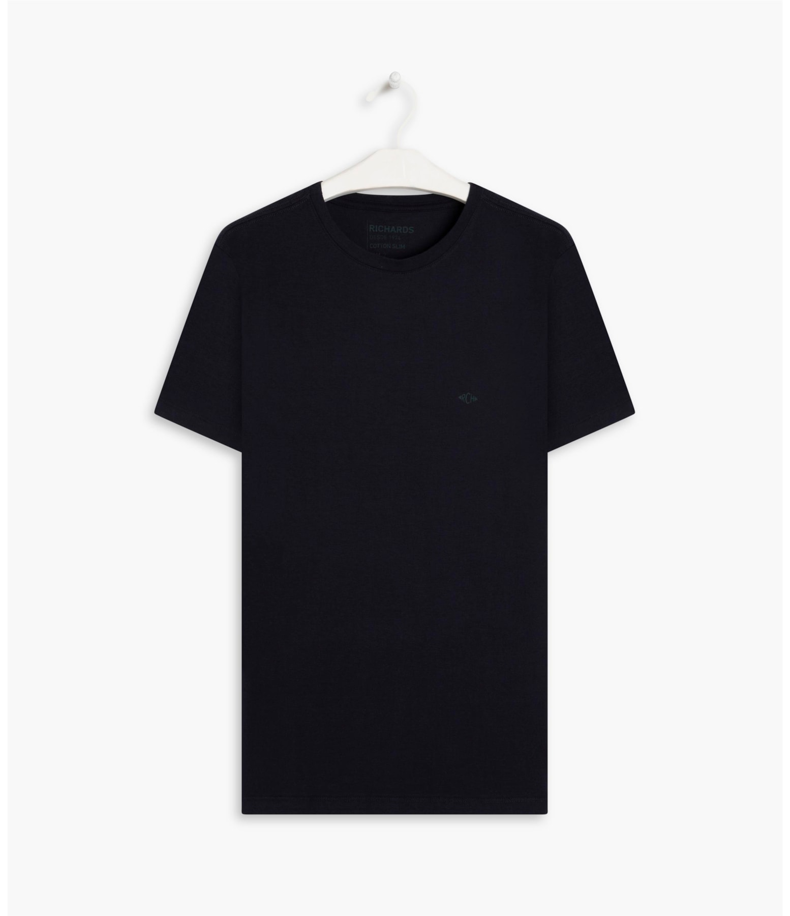 T-Shirt Cotton Slim Basic Dark Navy