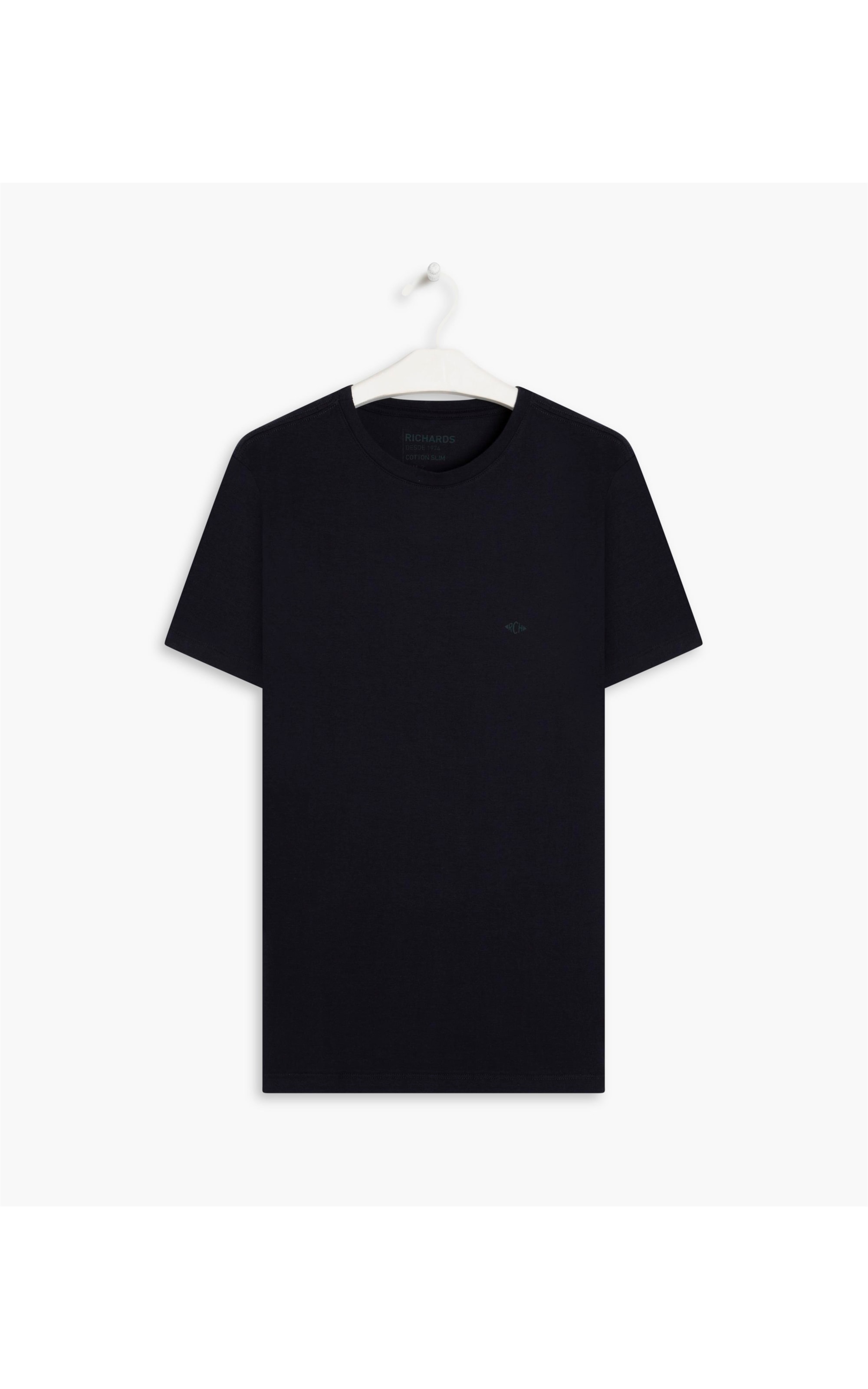 T-Shirt Cotton Slim Basic Dark Navy