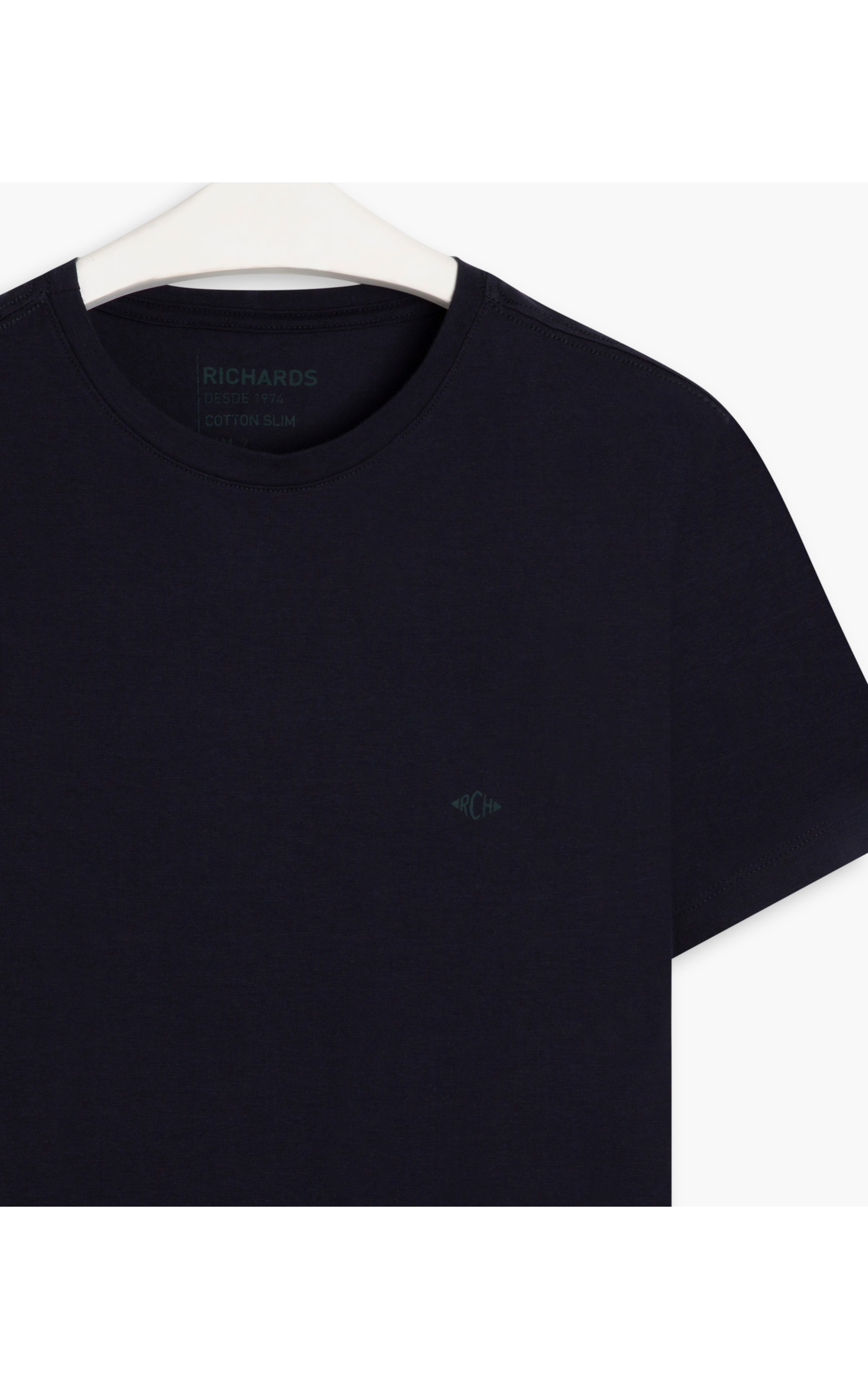 T-Shirt Cotton Slim Basic Dark Navy