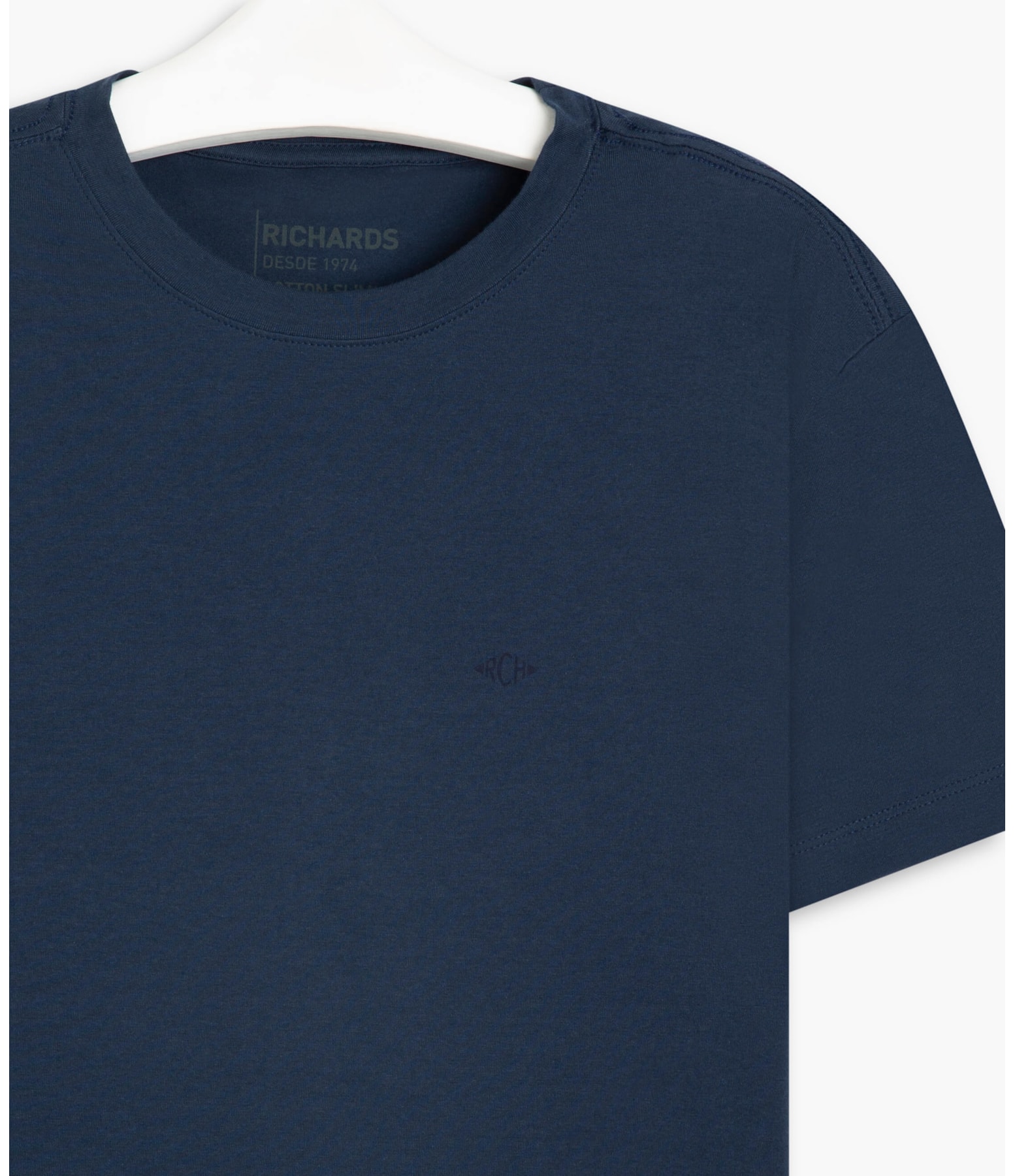T-Shirt Cotton Slim Basic Dark Navy