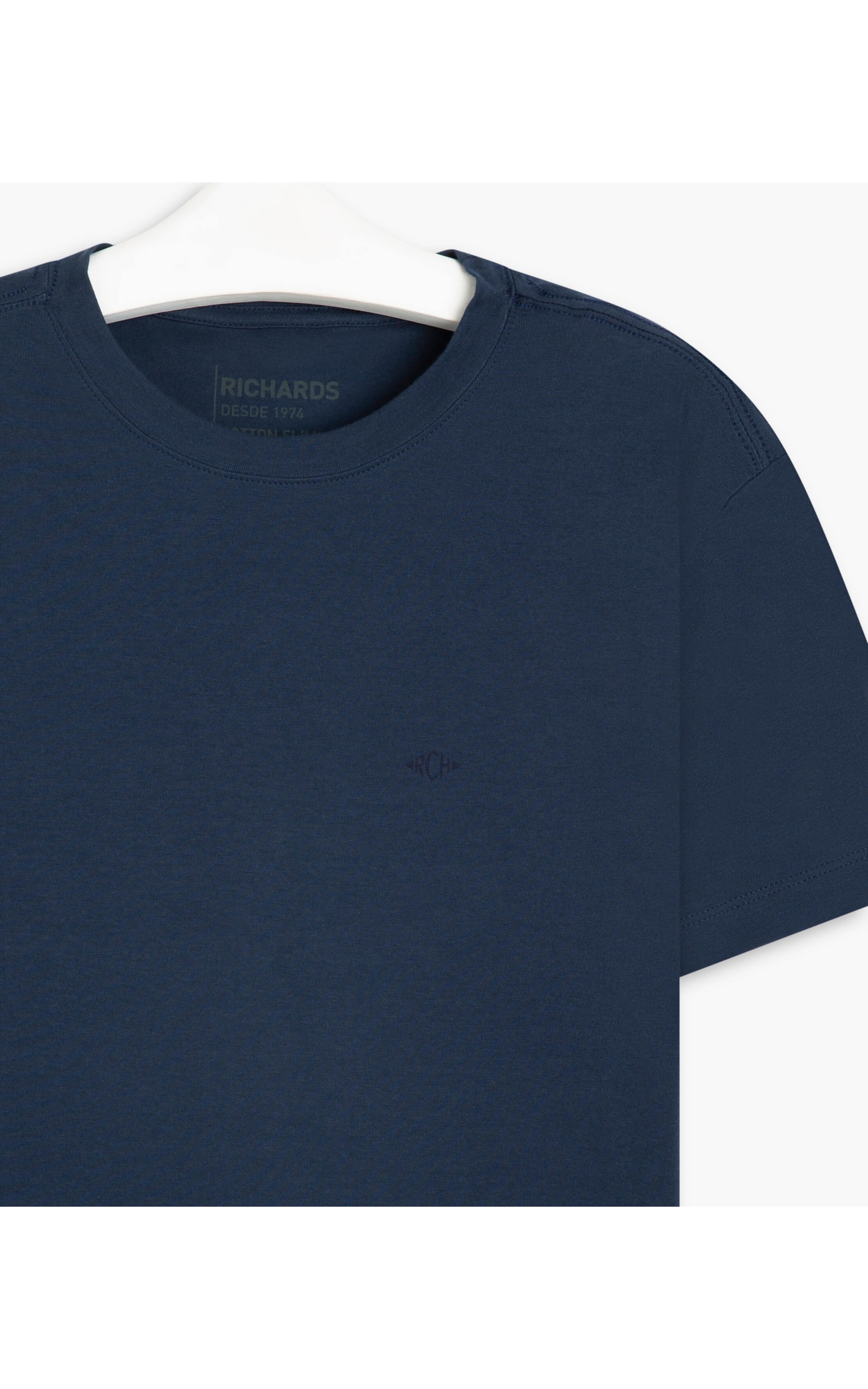 T-Shirt Cotton Slim Basic Dark Navy