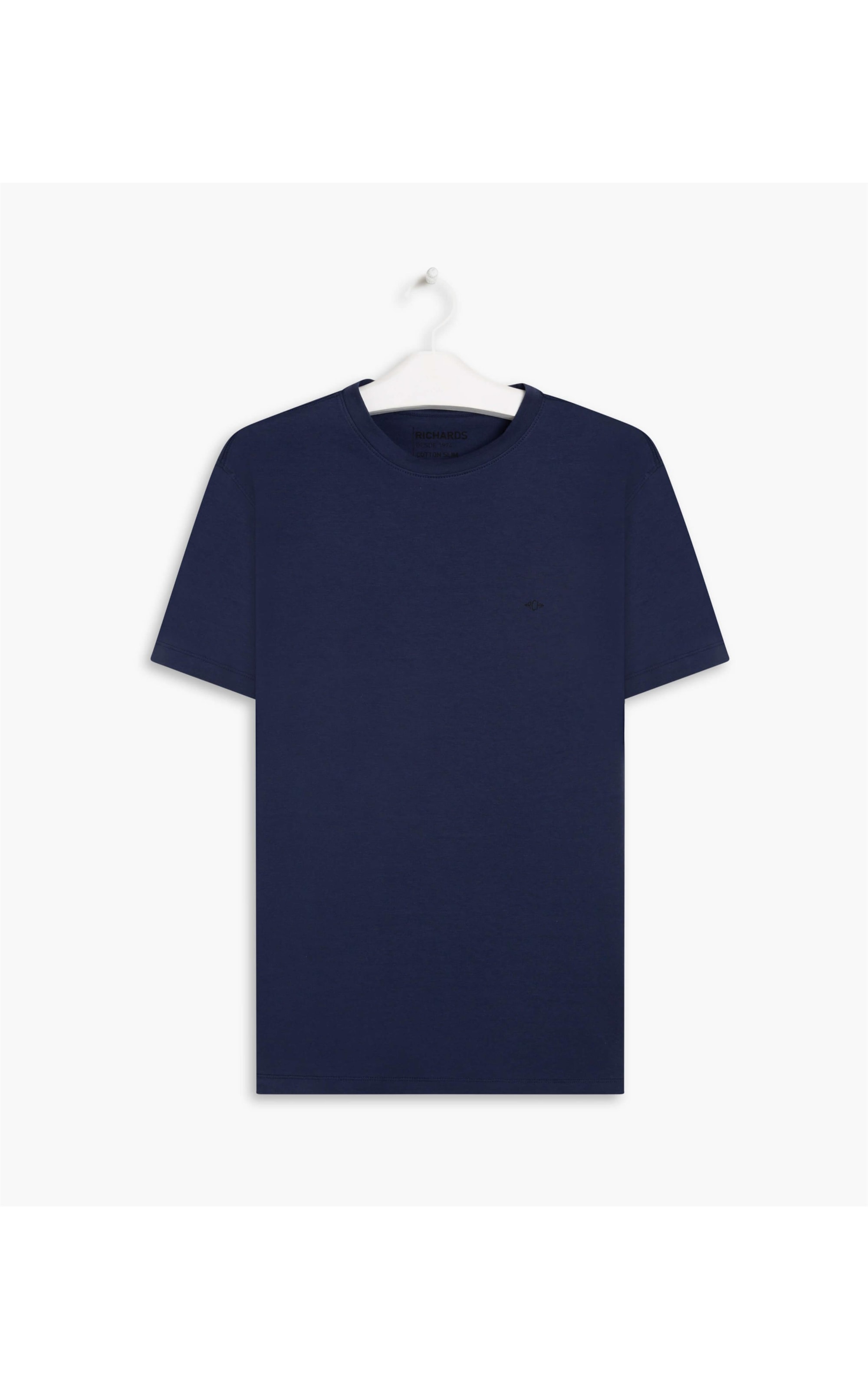T-Shirt Cotton Slim Basic Marinho