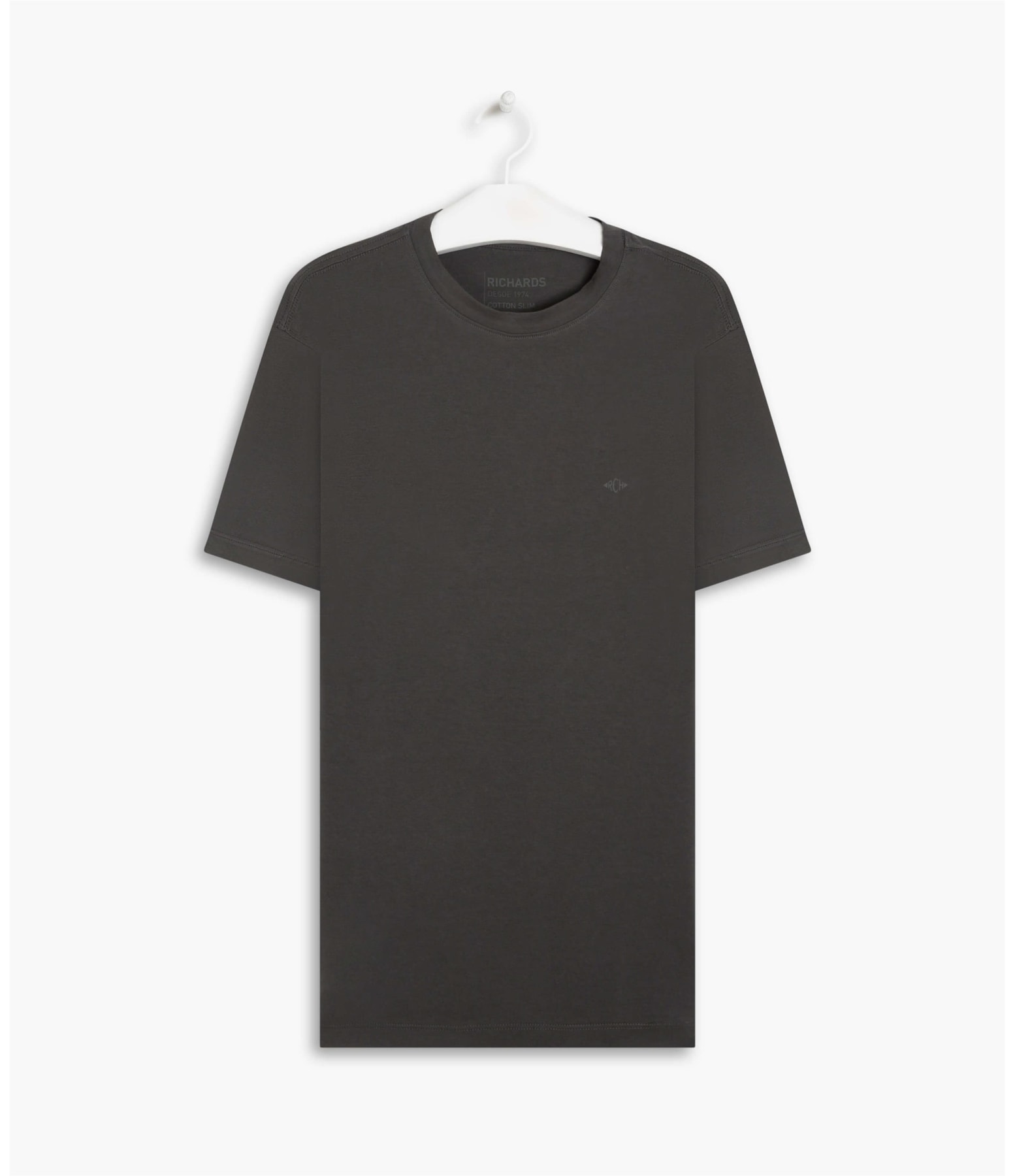 T-Shirt Cotton Slim Basic Musgo